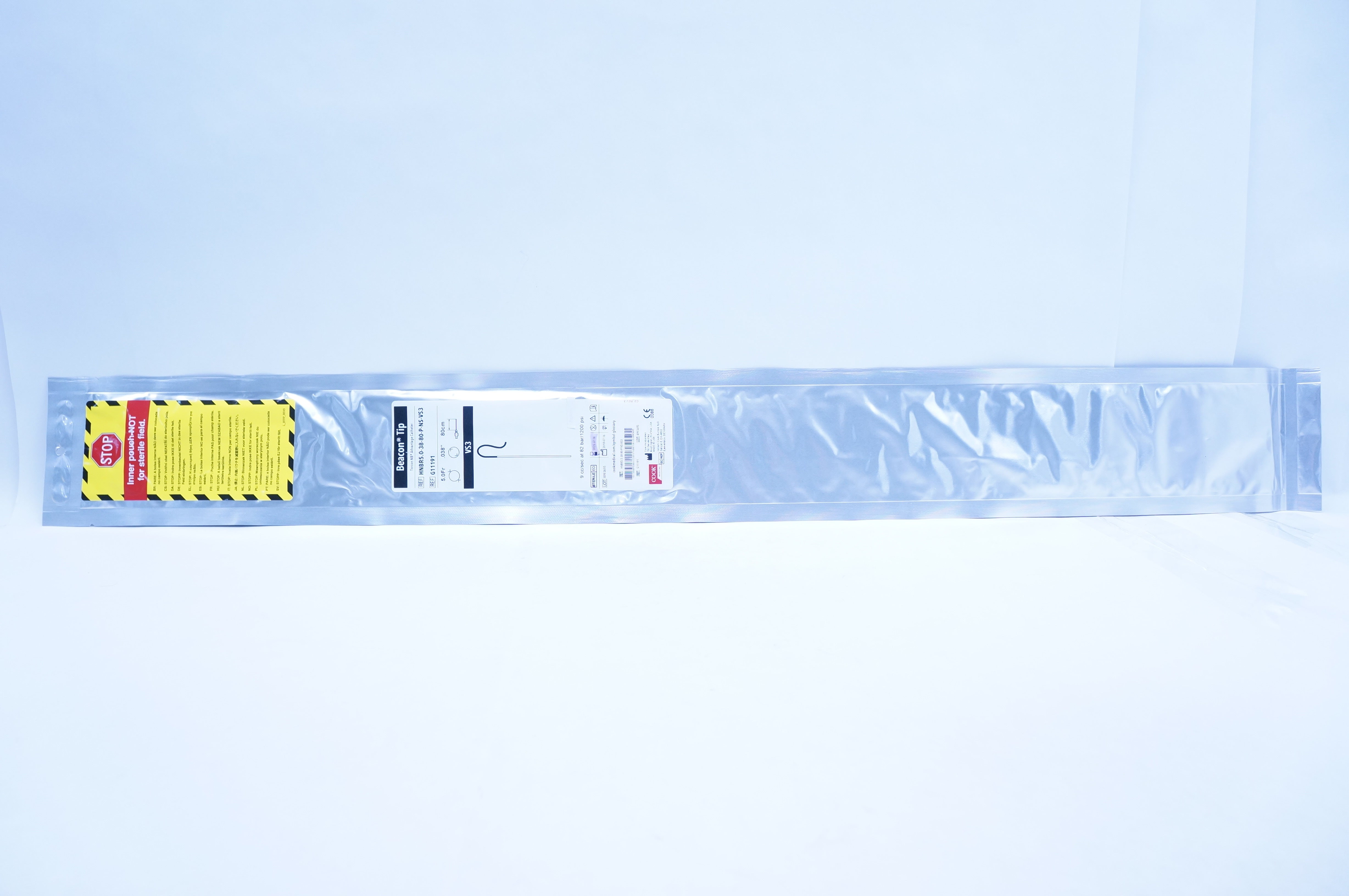 Cook Medical G11191 VS3 Beacon Tip Advantage Cath. 5Fr. x .038 inch x 80 cm (x)