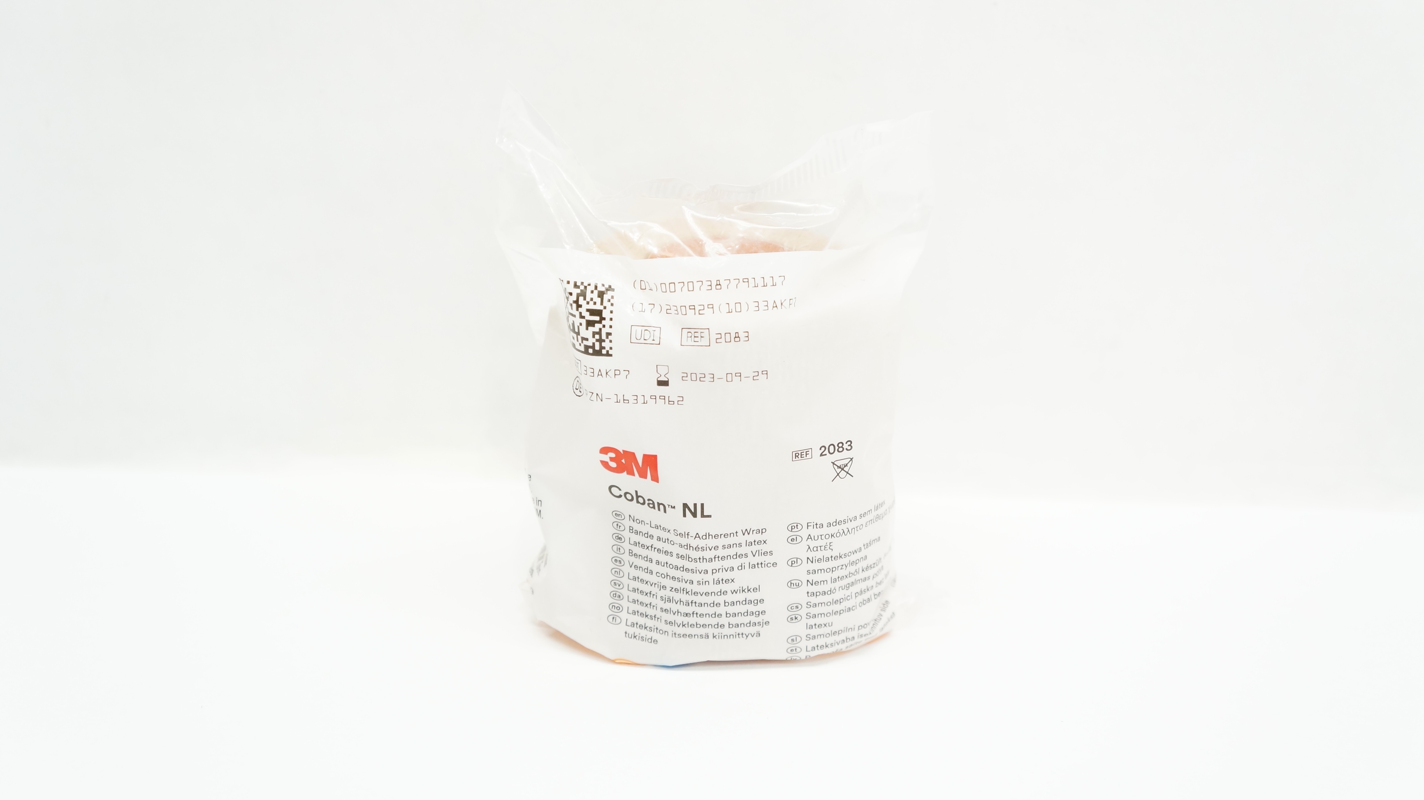 3M 2083 Coban NL Non-Latex Self-Adherent Wrap 3 inch x 5 yd