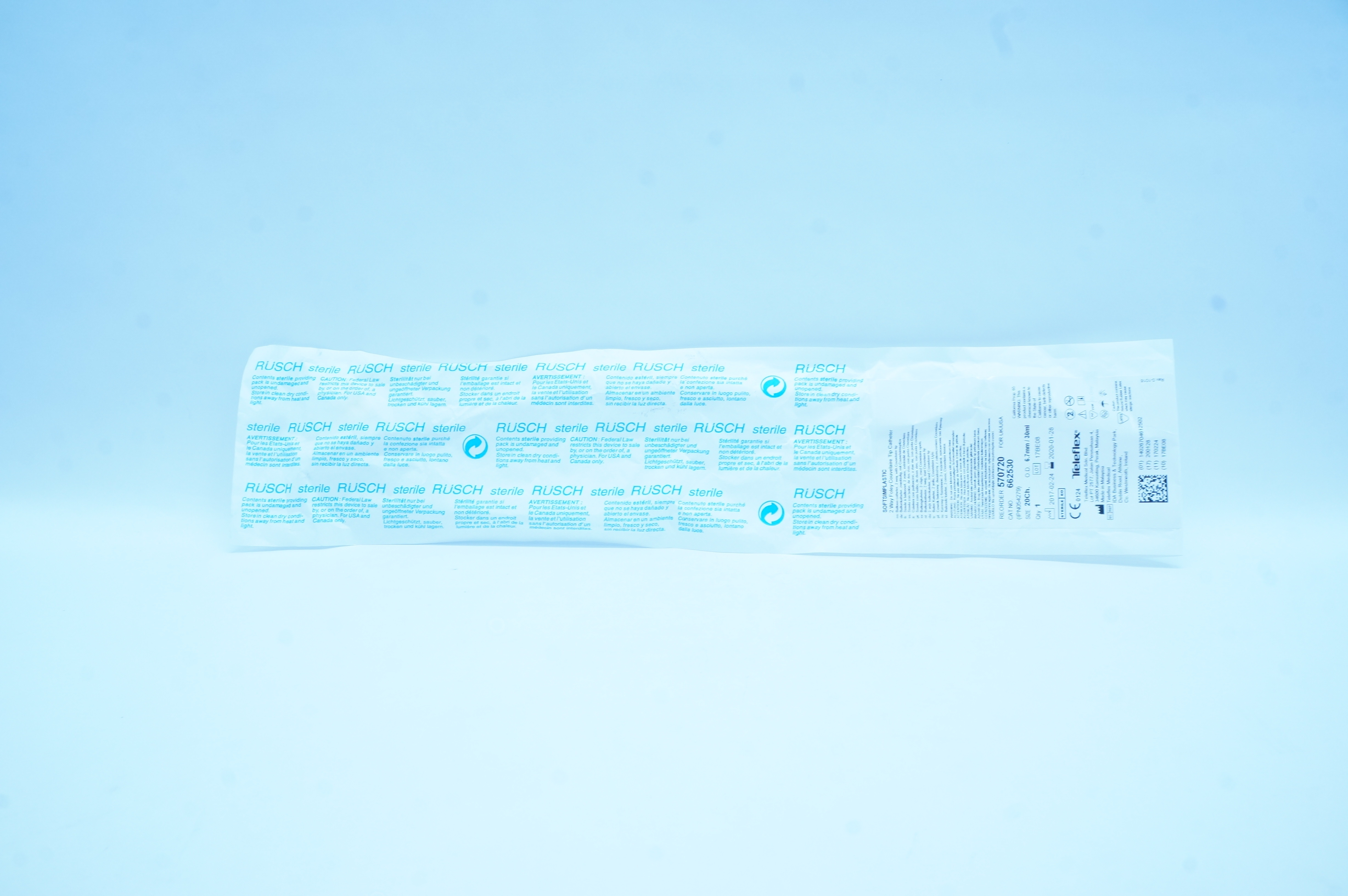 Teleflex 662530 Soft Simplastic 2 Way Foley Couvelaire Tip Cath. 20Ch x 6.7mm(x)