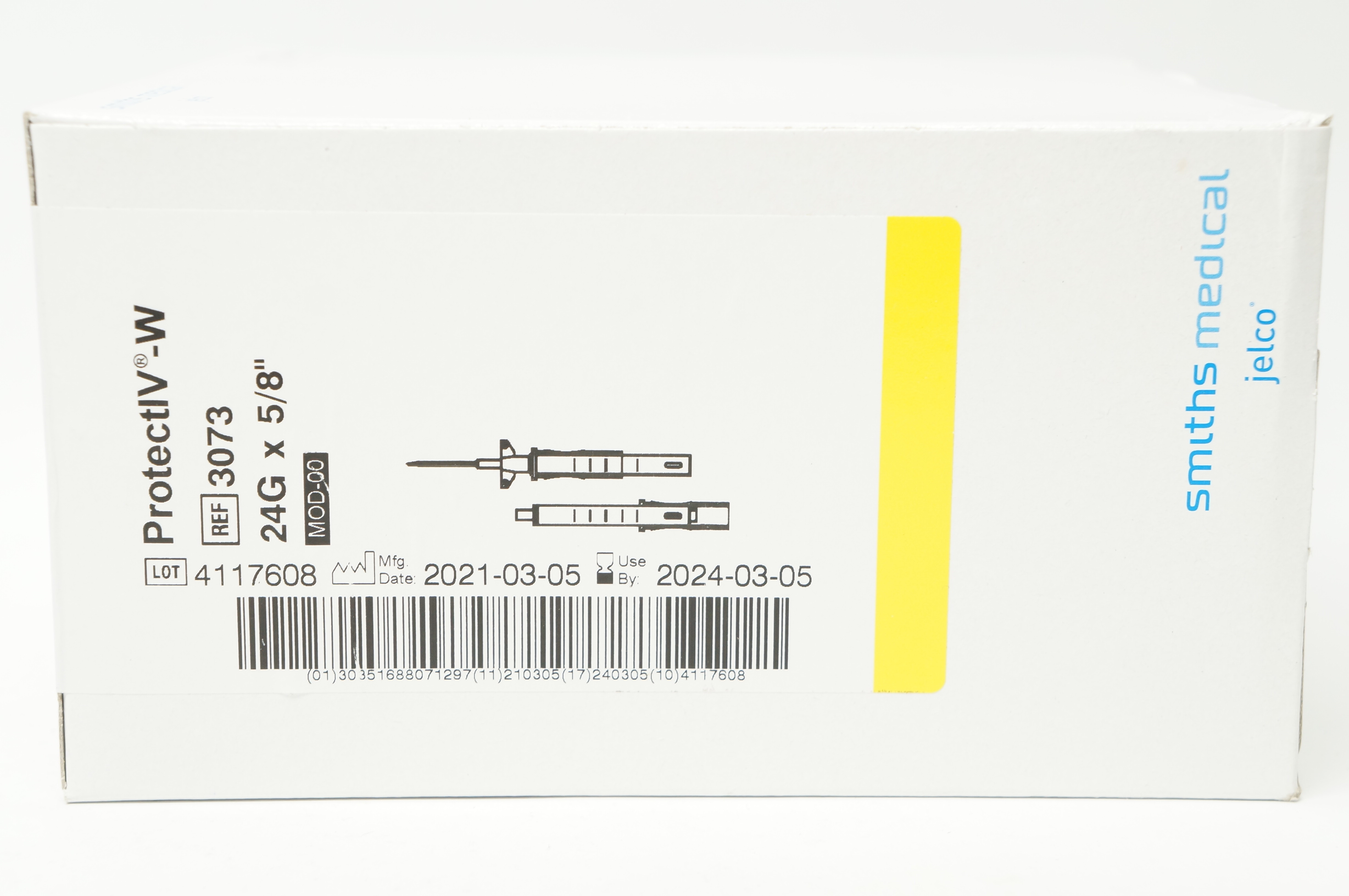Smiths Medical 3073 ProtectIV-W Safety IV Cath. 24G x 5/8inch