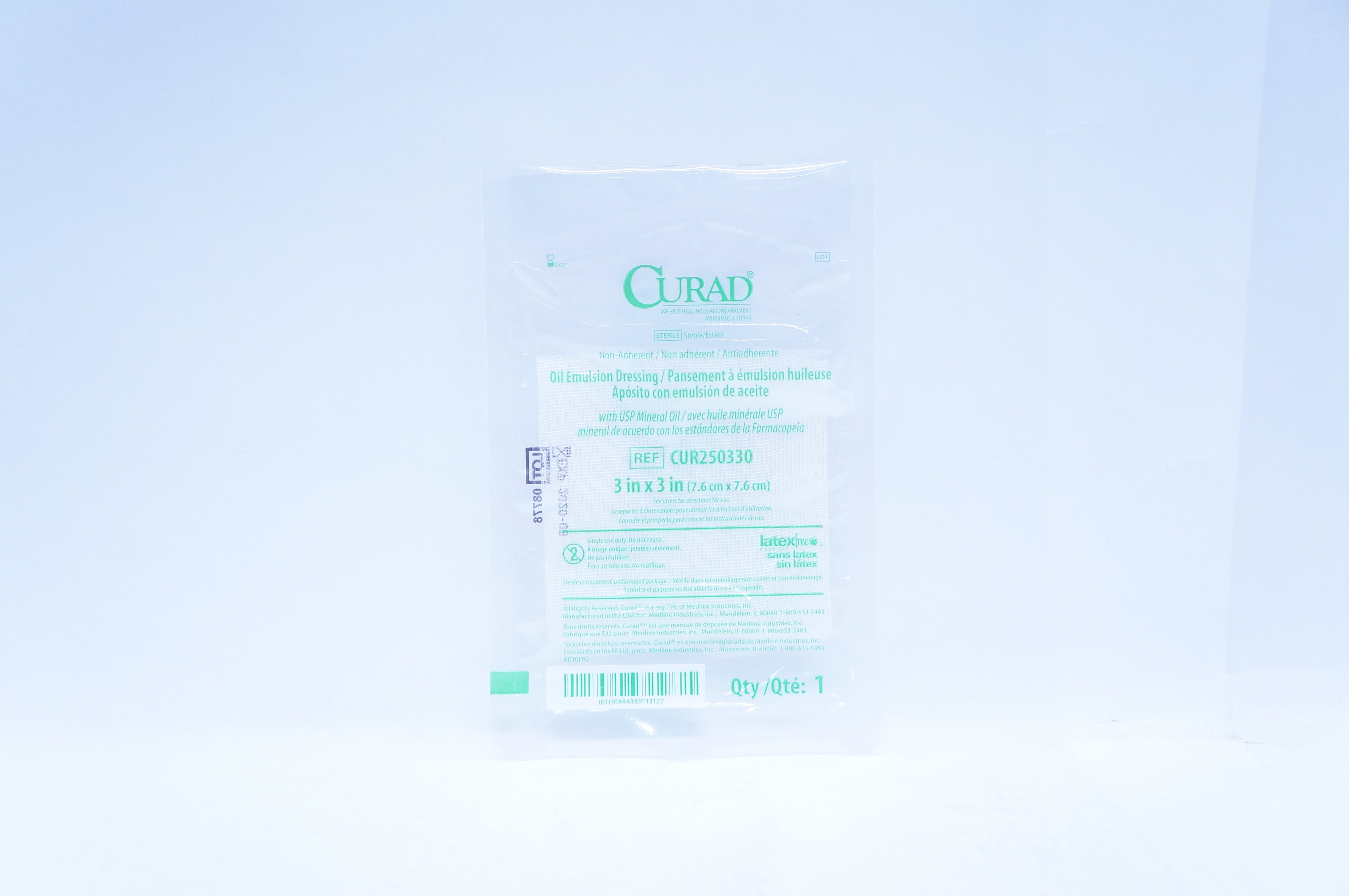 Medline CUR250330 Curad Oil Emulsion Dressing  3inch x 3inch (x)