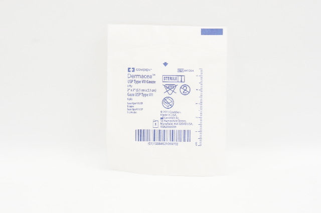 Covidien 441204 Dermacea USP Type VII Gauze, 8 Ply 2 x 2inch - (x) Pack of 2
