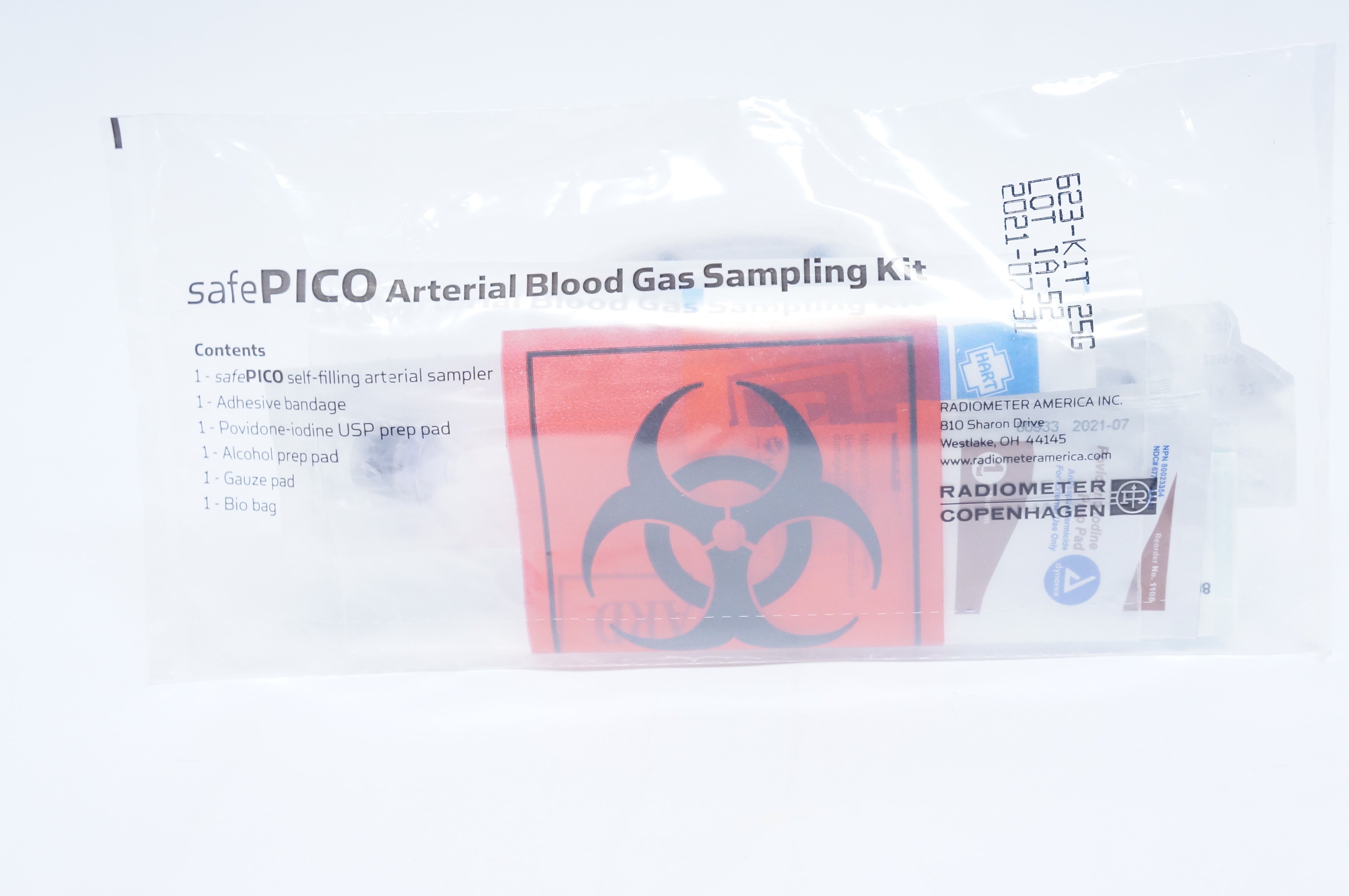 Radiometer Copenhagen 623 SafePICO Arterial Blood Gas Sampling Kit 25G