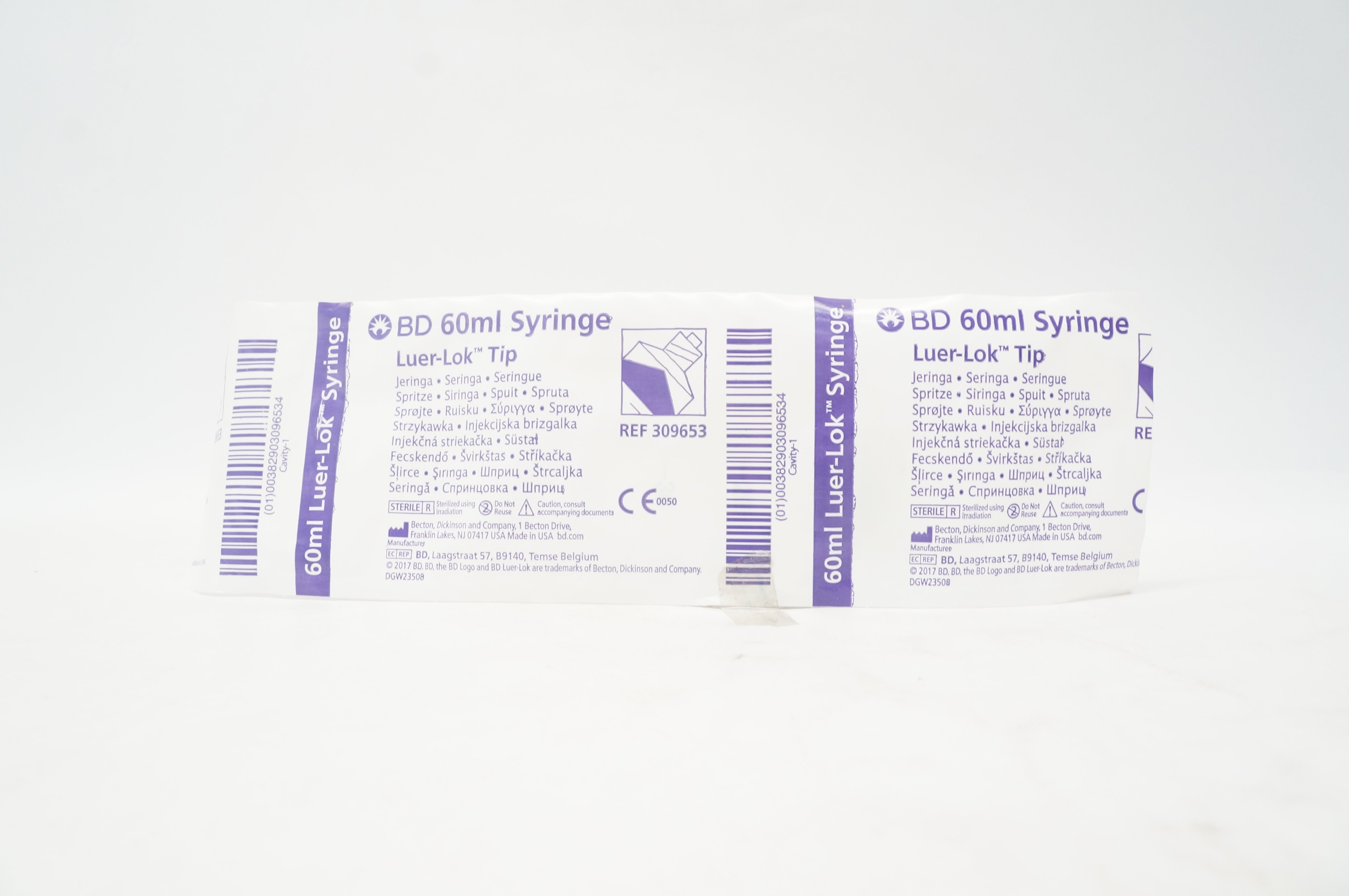 BD 309653 Luer-Lok Tip Syringe 60mL