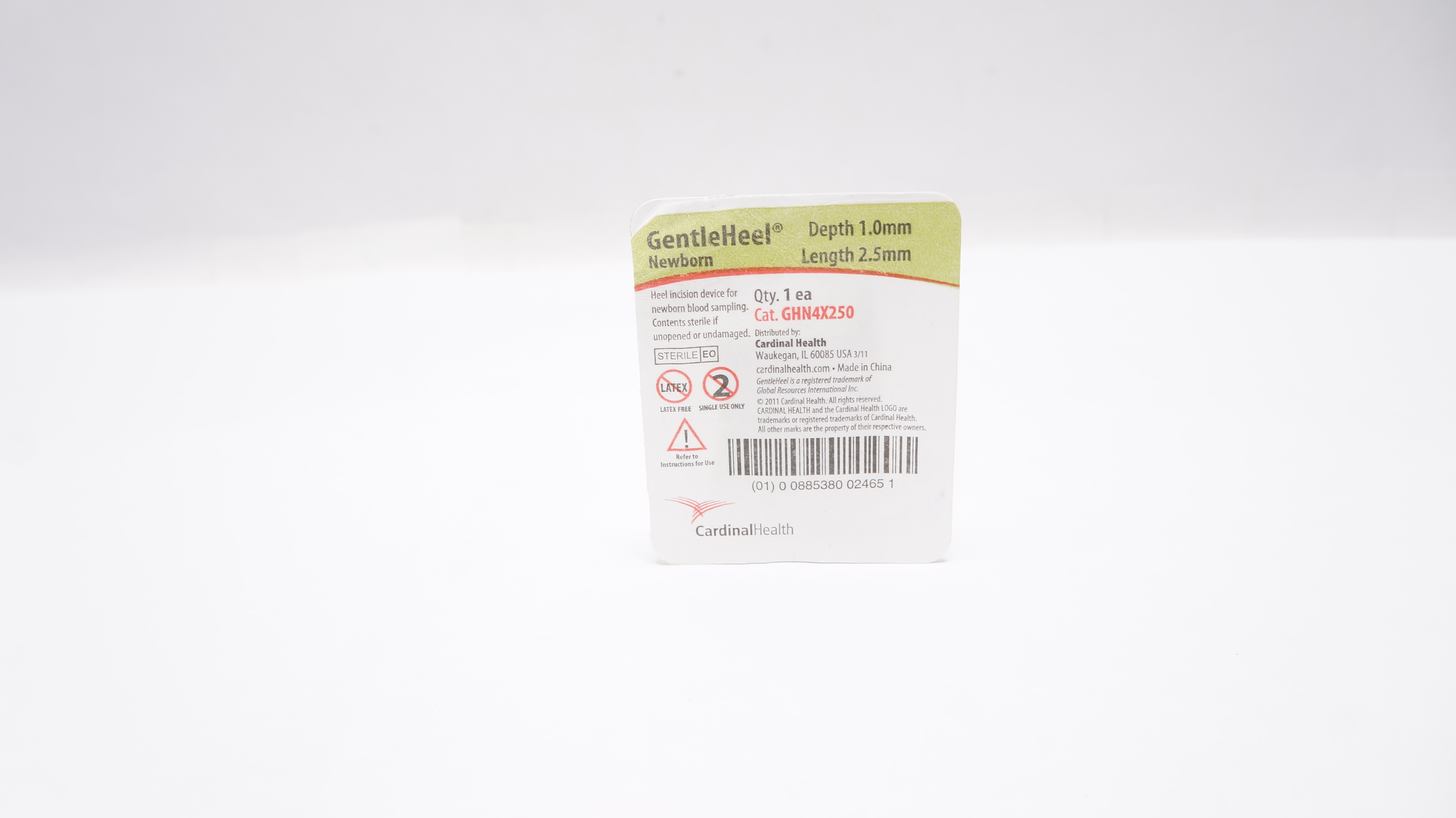 Cardinal Health GHN4X250 GentleHeel Newborn Incision Device 1.0mm x 2.5mm (x)