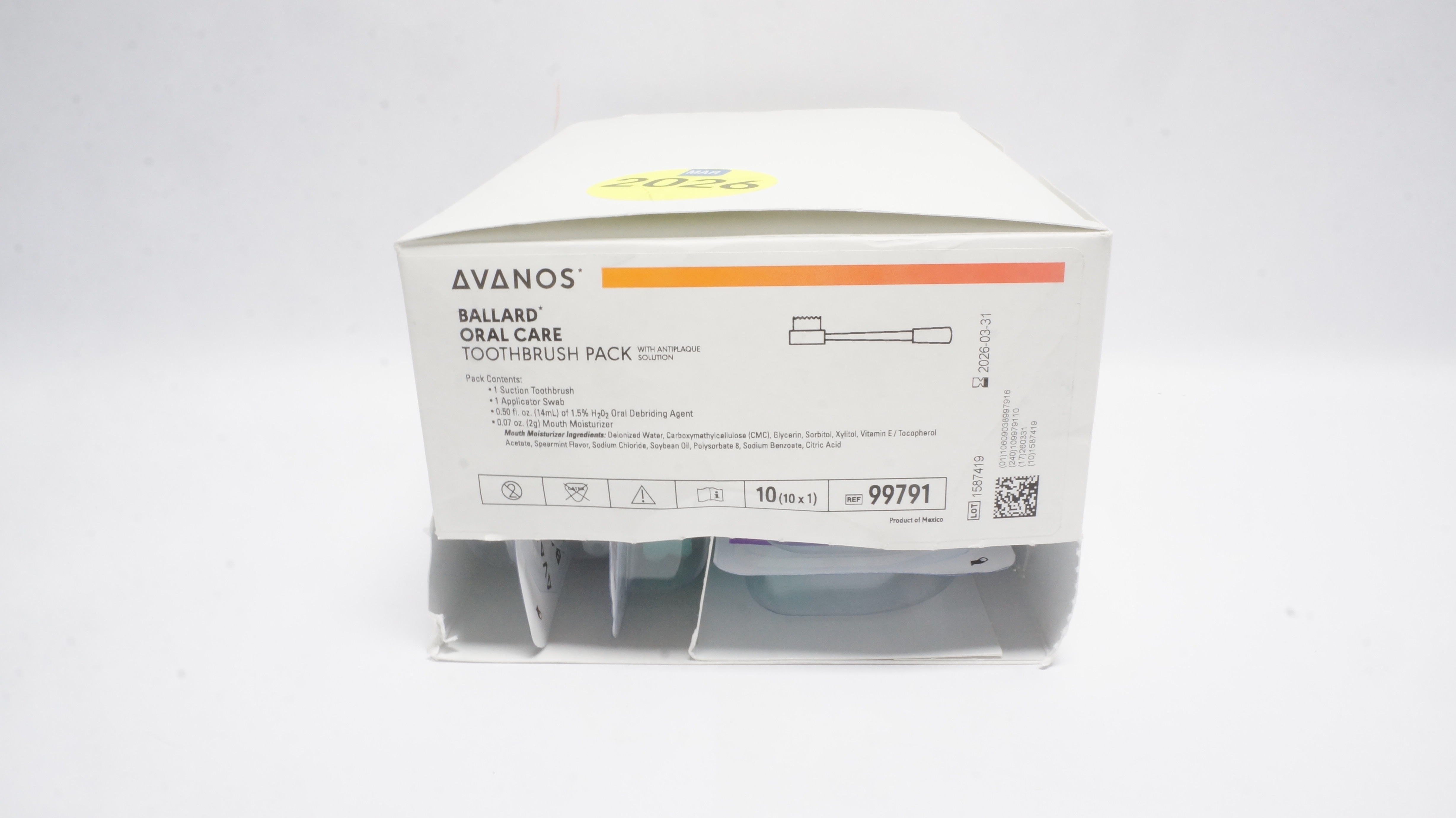 Avanos 99791 Ballard Oral Care Toothbrush Pack - Box of 8 (x)