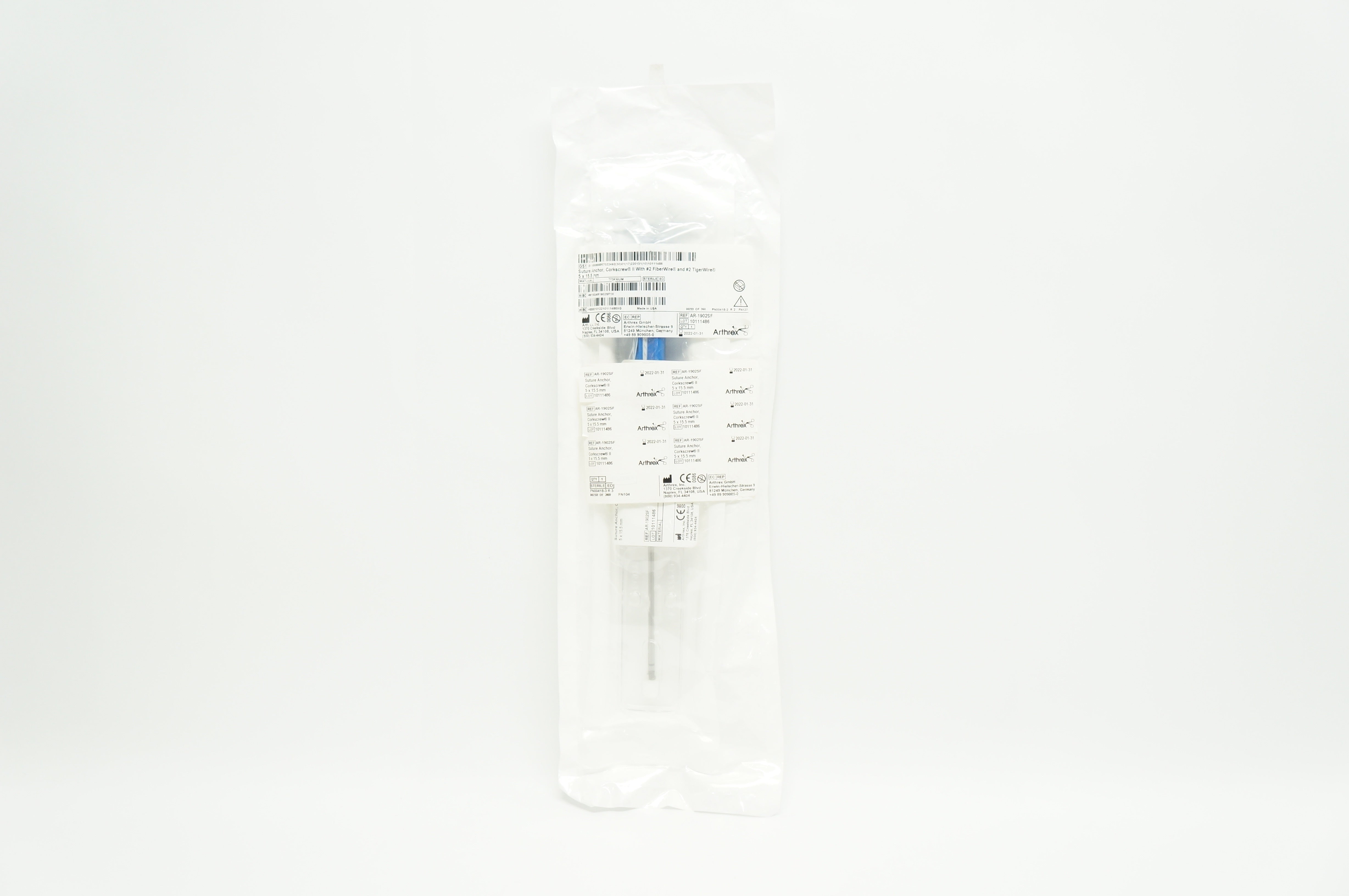 Arthrex AR-1902SF Stre Anchor Corkscrew II 5 x 15.5mm