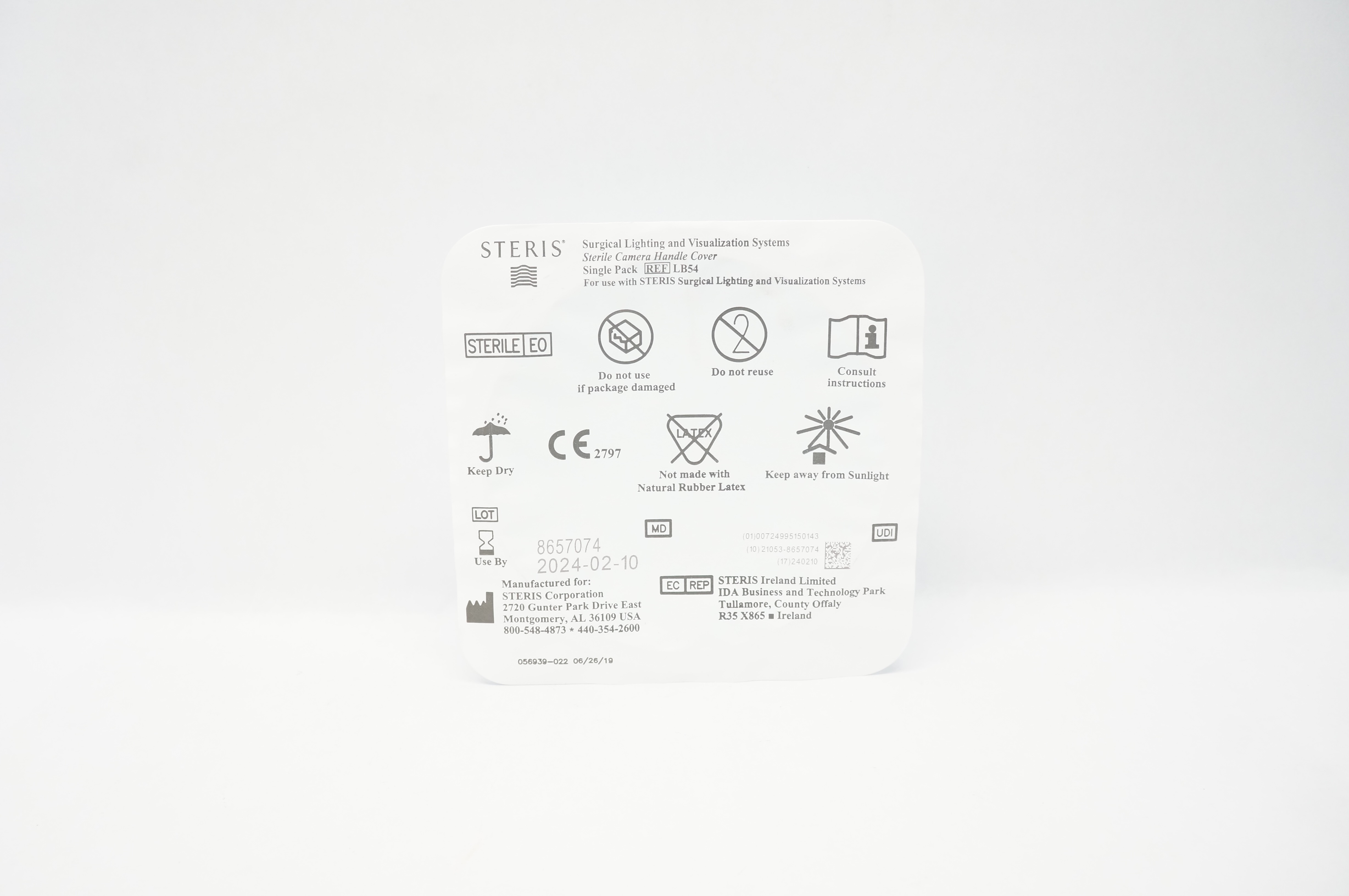 Steris LB54 Surgical Lighting and Visualization Systems Camera Handle Cover