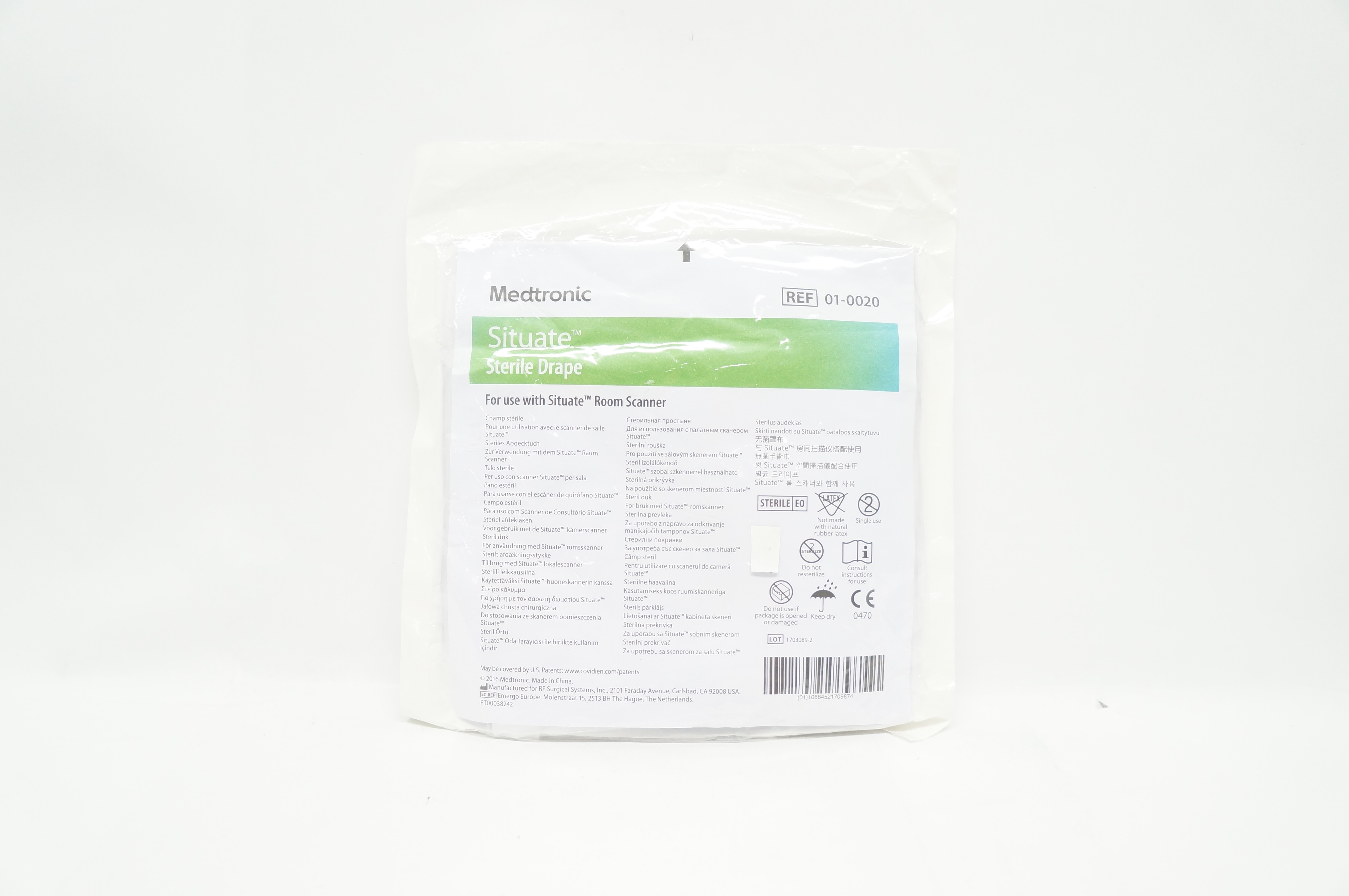 Medtronic 01-0020 Situate Sterile Drape For Use with Situate Room Scanner