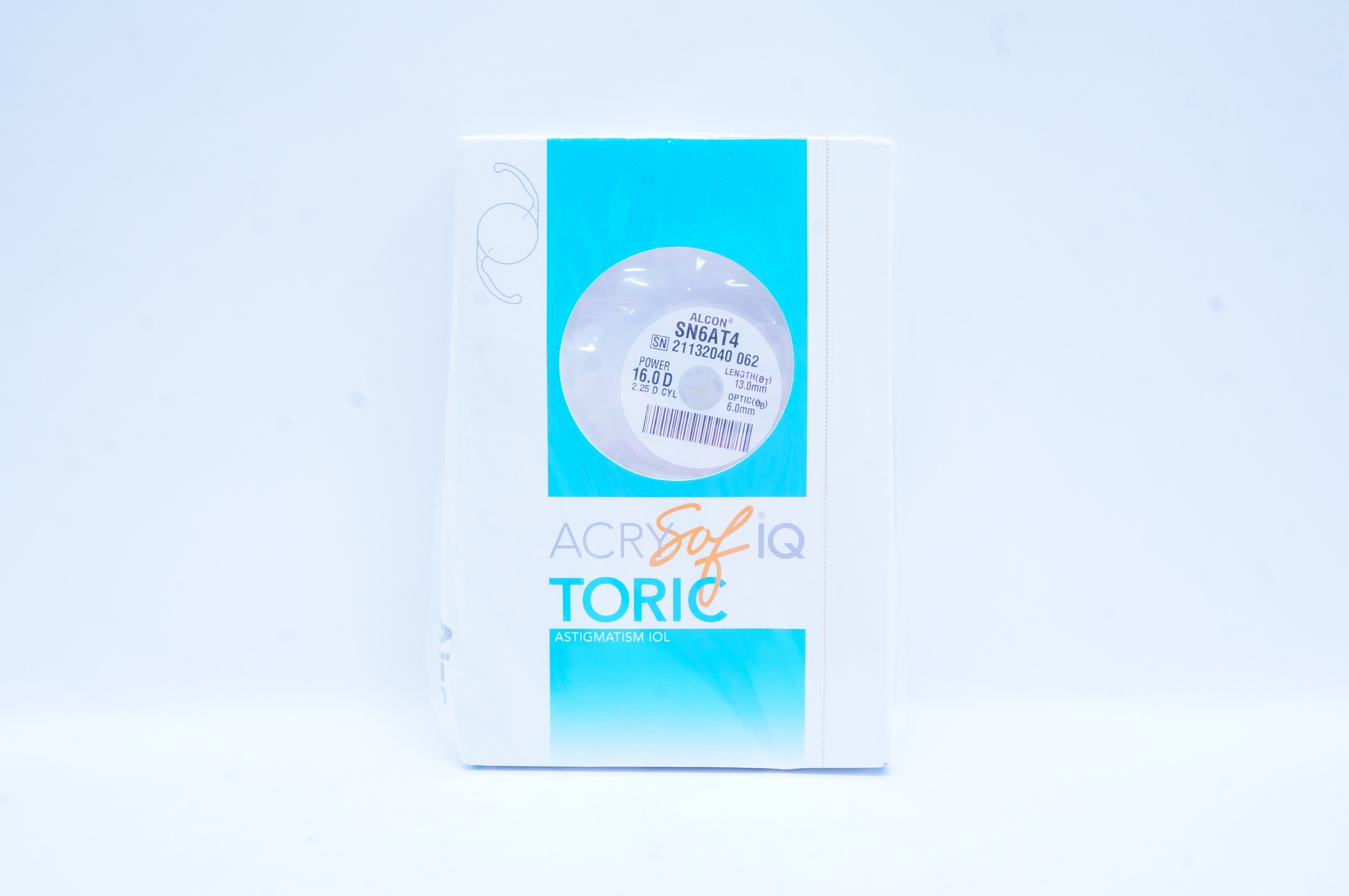 Alcon SN6AT4 ACRYSof IQ Toric Astigmatism IOL 16.0D, 2.25 CYL (x)