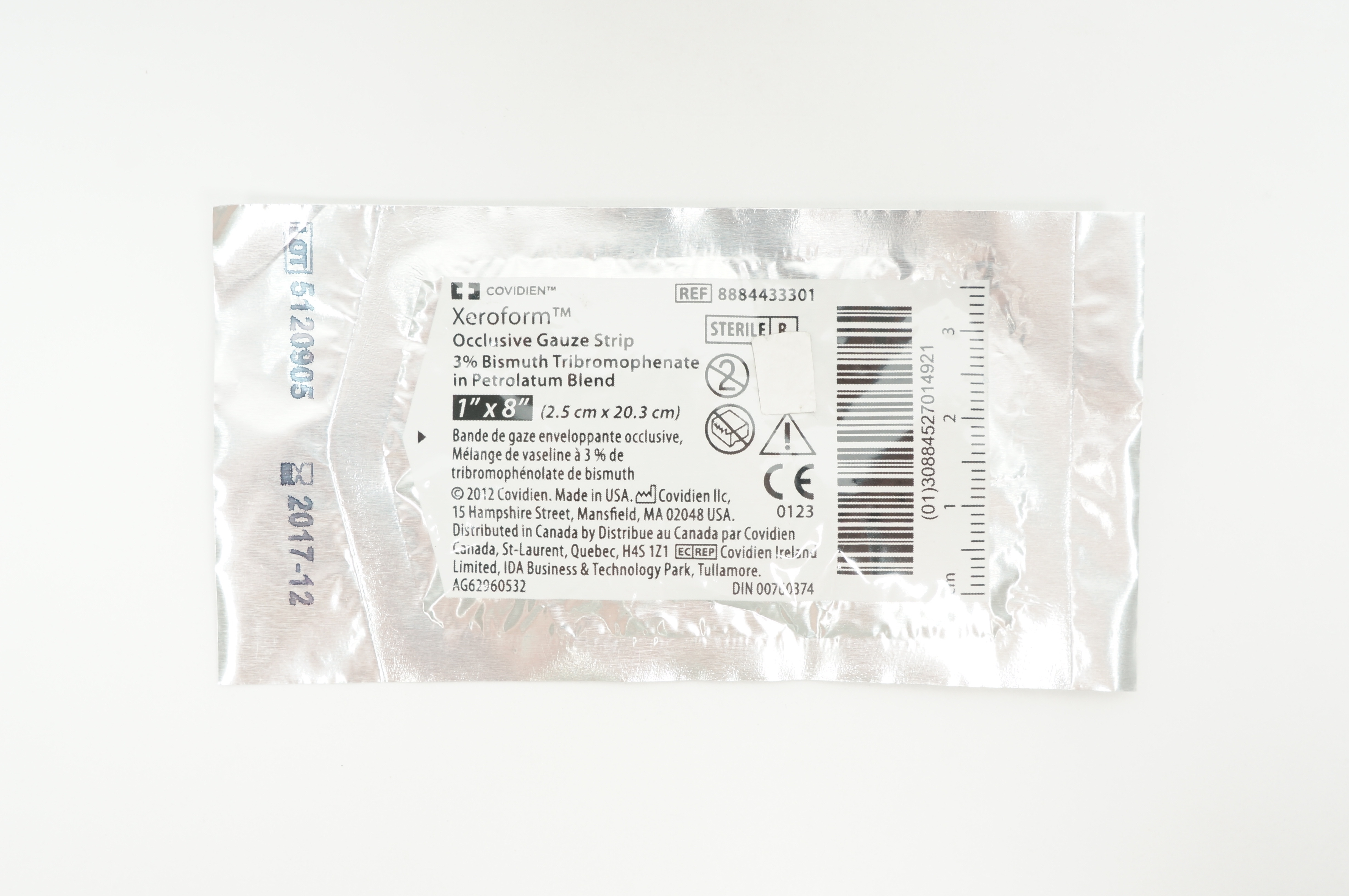 Covidien 8884433301 Xeroform Occlusive Gauze Strip 3% Bismuth 1inch x 8inch (x)