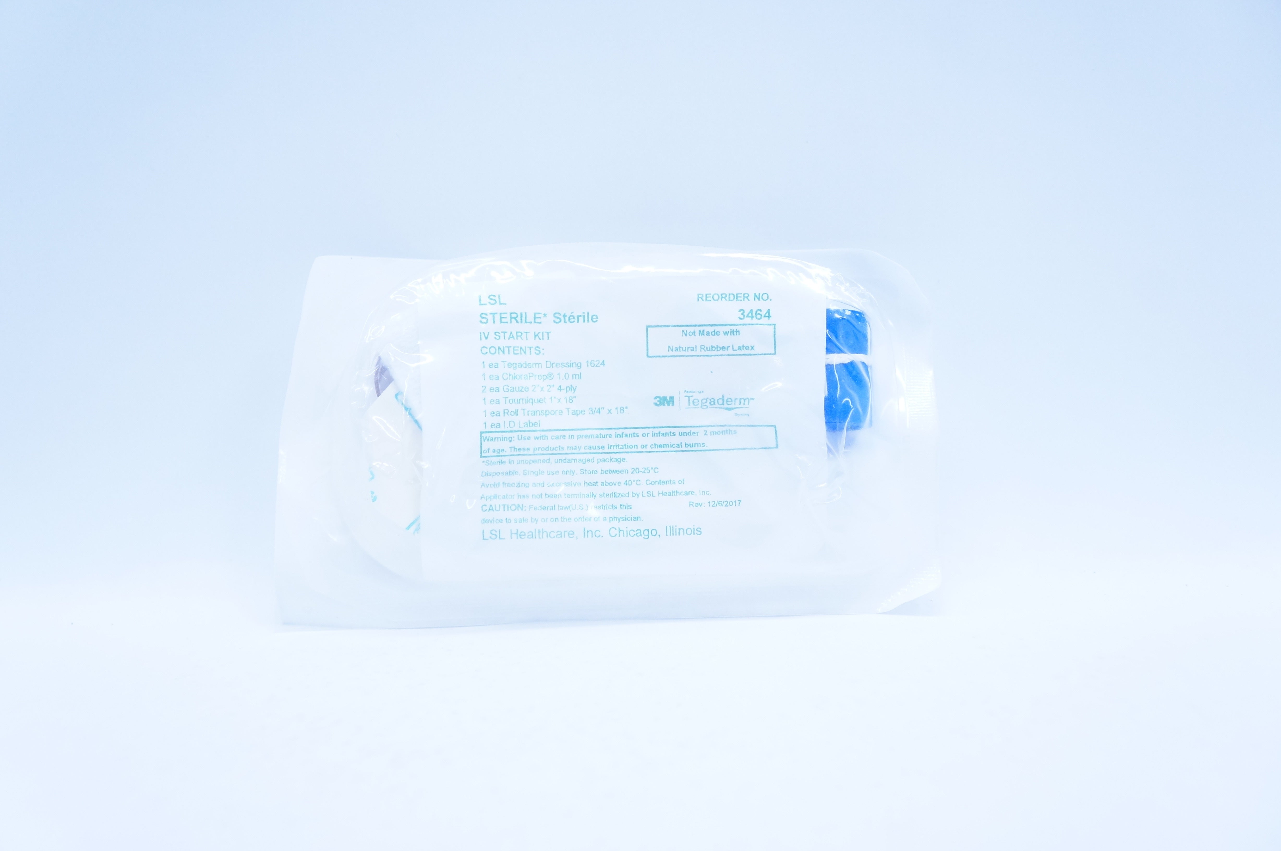 3M 3464 LSL Tegaderm Sterile IV Start Kit