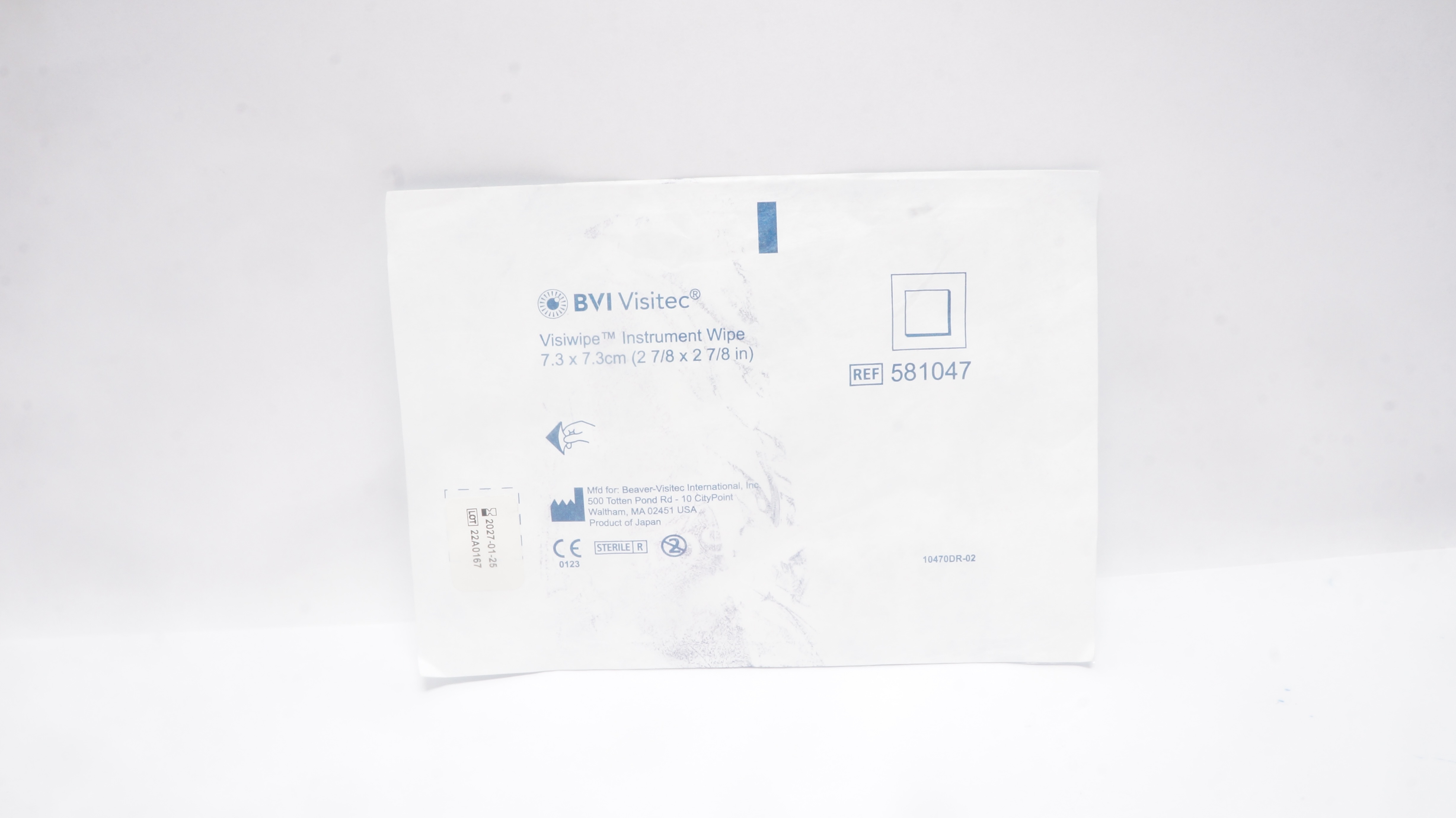 BVI 581047 Visitec Visiwipe Instrument Wipe 2-7/8inch x 2-7/8inch