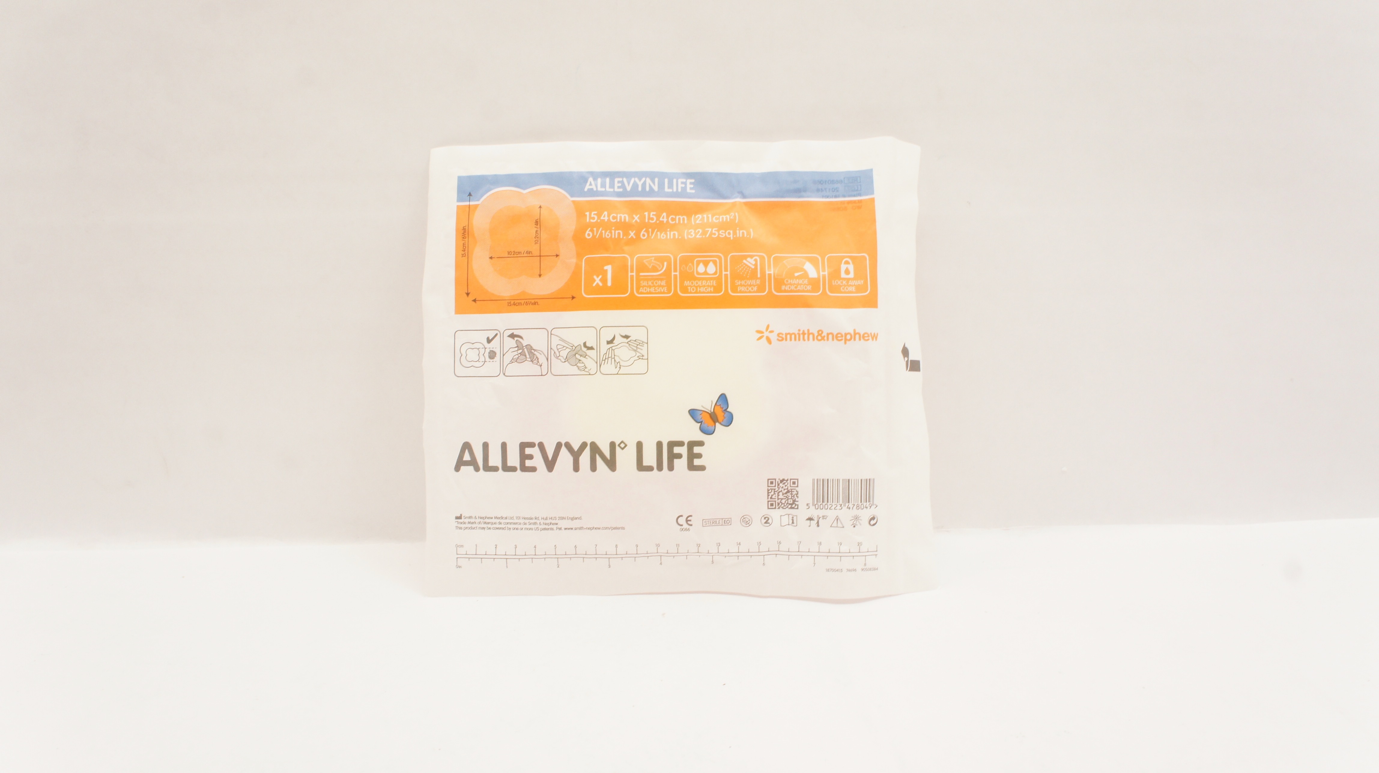 Smith&Nephew 66801069 Allevyn Life Dressing 6 1/16inch x 6 1/16inch (x)