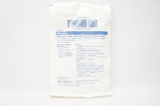 Baxter 2C5671 Extension Set with 0.22Micron 72Hour Filter