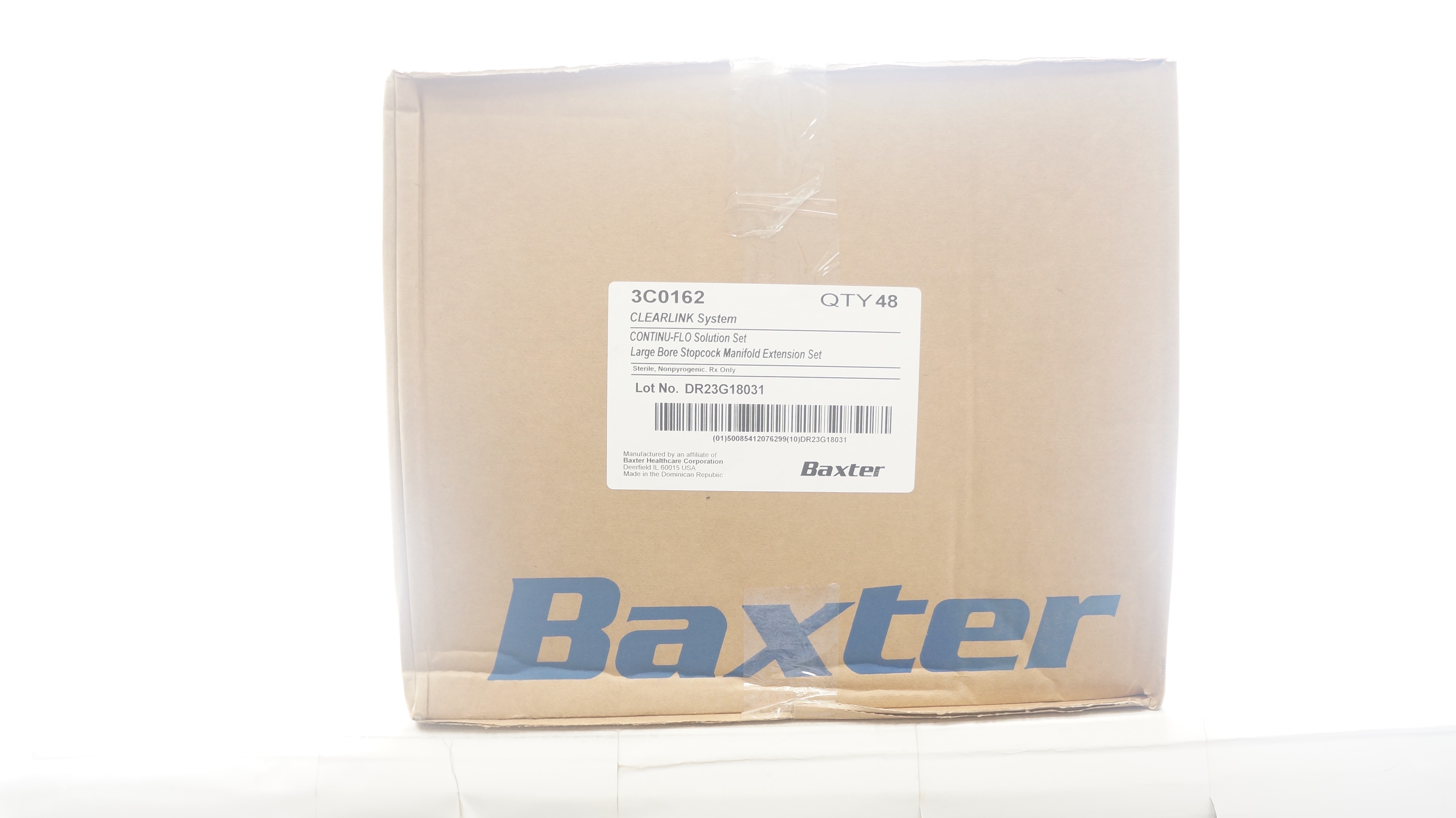 Baxter 3C0162S Clearlink System Continu-Flo Solution Set - Box of 48