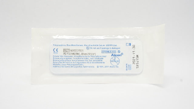 Alcon 307601 10-0 8in.Polypropylene Blue Monofilament PC-7 Side Cutting, 20cm (x)