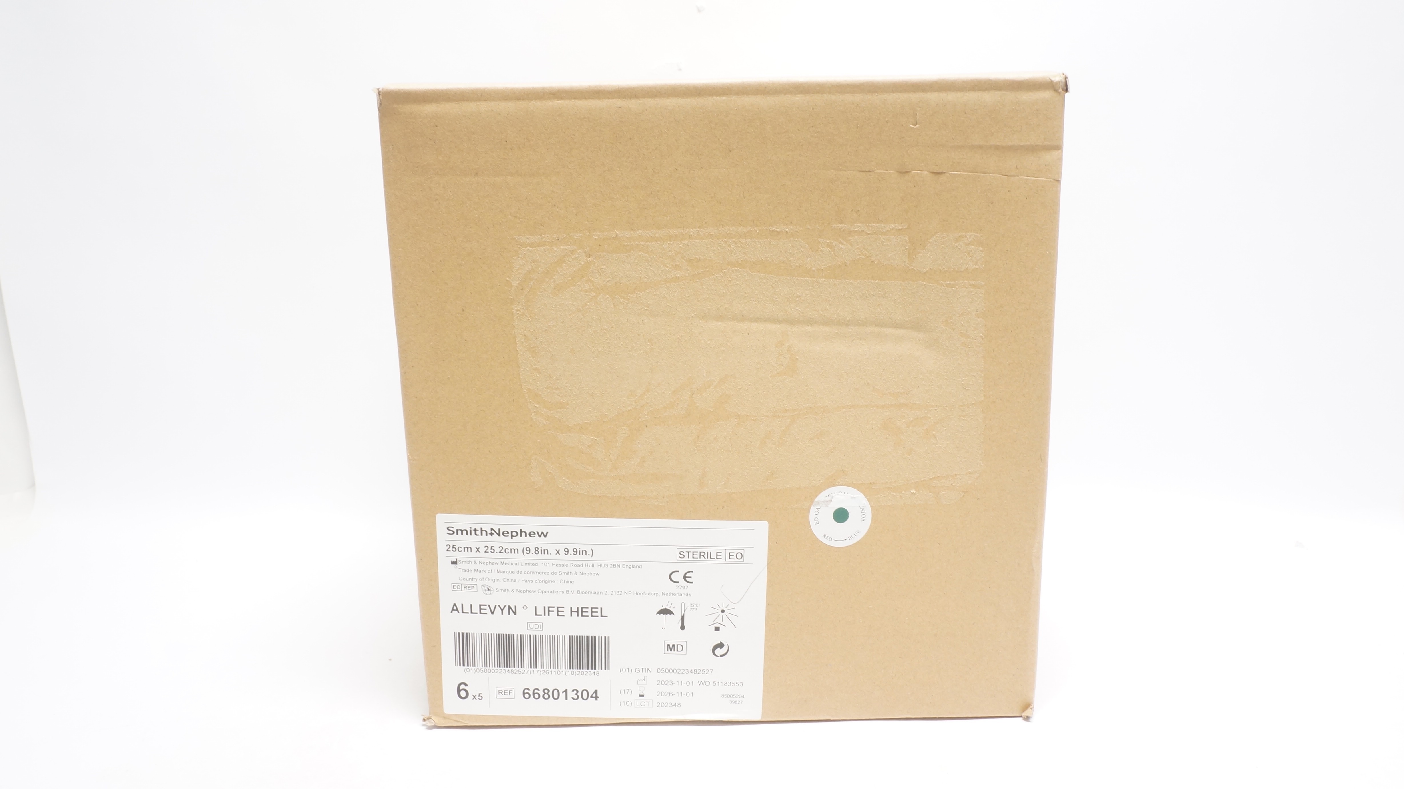 Smith&Nephew 66801304 Allevyn Life Heel Dressing 9.8 x 9.9in - Box of 30