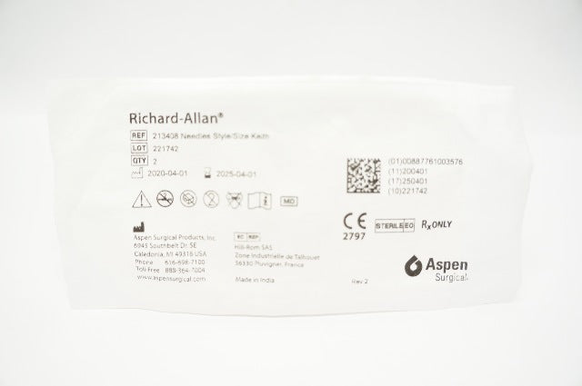 Richard-Allan 213408 Straight Keith Abdominal Ndle - Pack of 2