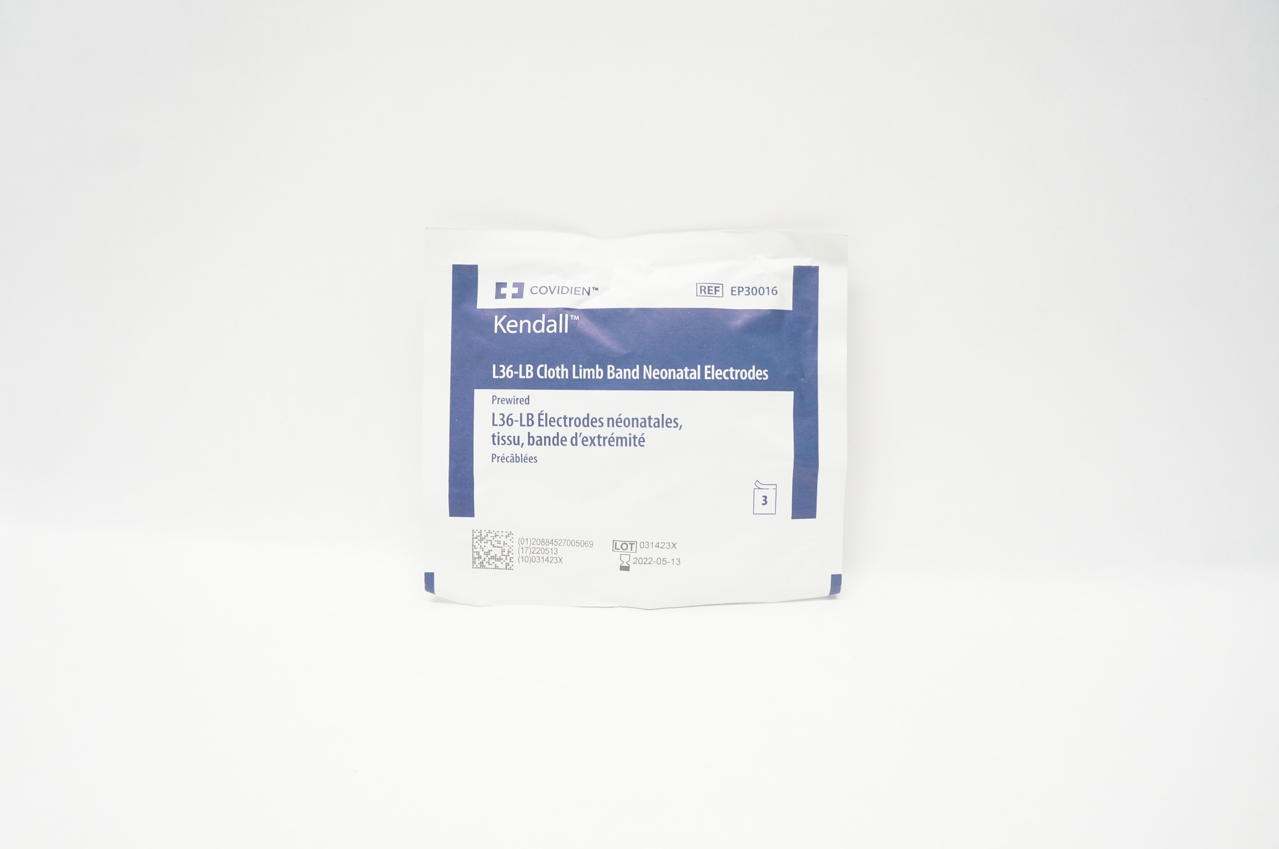 Covidien EP30016 Kendall Cloth Limb Band Neonatal Electrodes (x) - Pack of 3