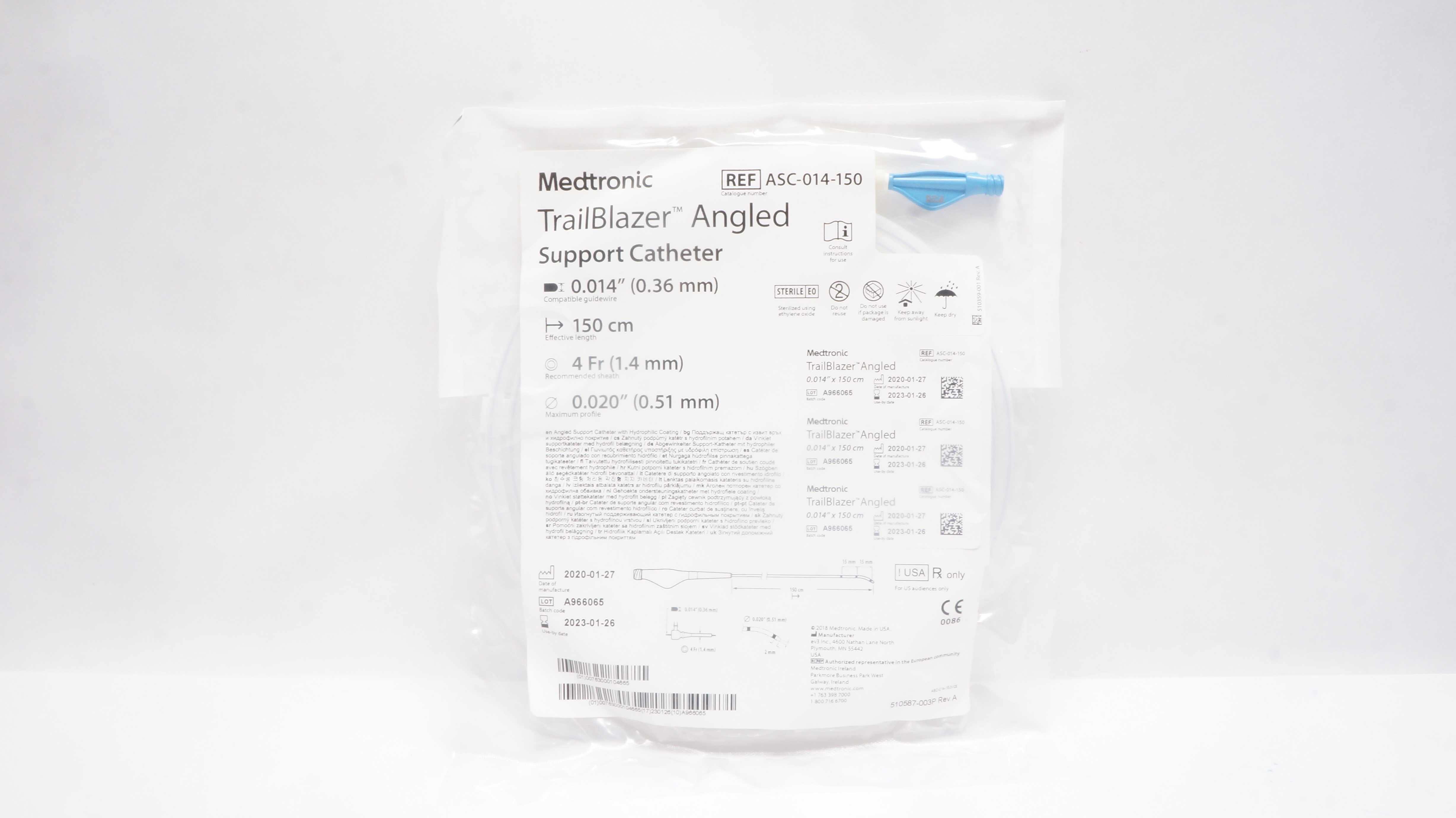 Medtronic ASC-014-150 TrailBlazer Angled Support Cath. 0.014inch 150cm (x)