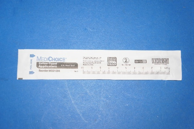 MediChoice WOD1004 Cotton-Tipped Applicators 6inch, Wood Shaft (x)