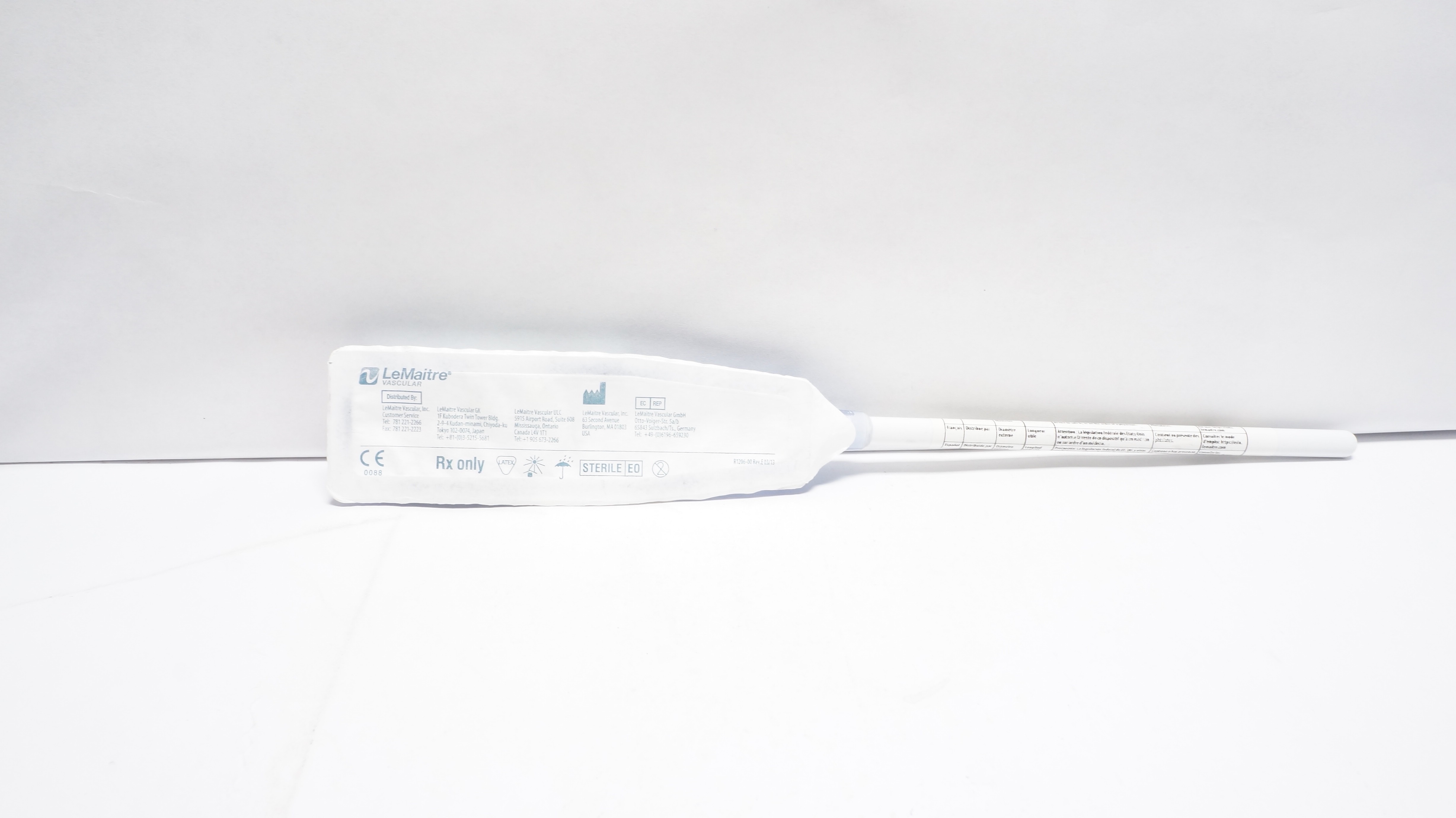 LeMaitre Vascular E2103-46 Pruitt Occlusion Cath. 4F x 27cm x 0.5ml x 9mm (x)