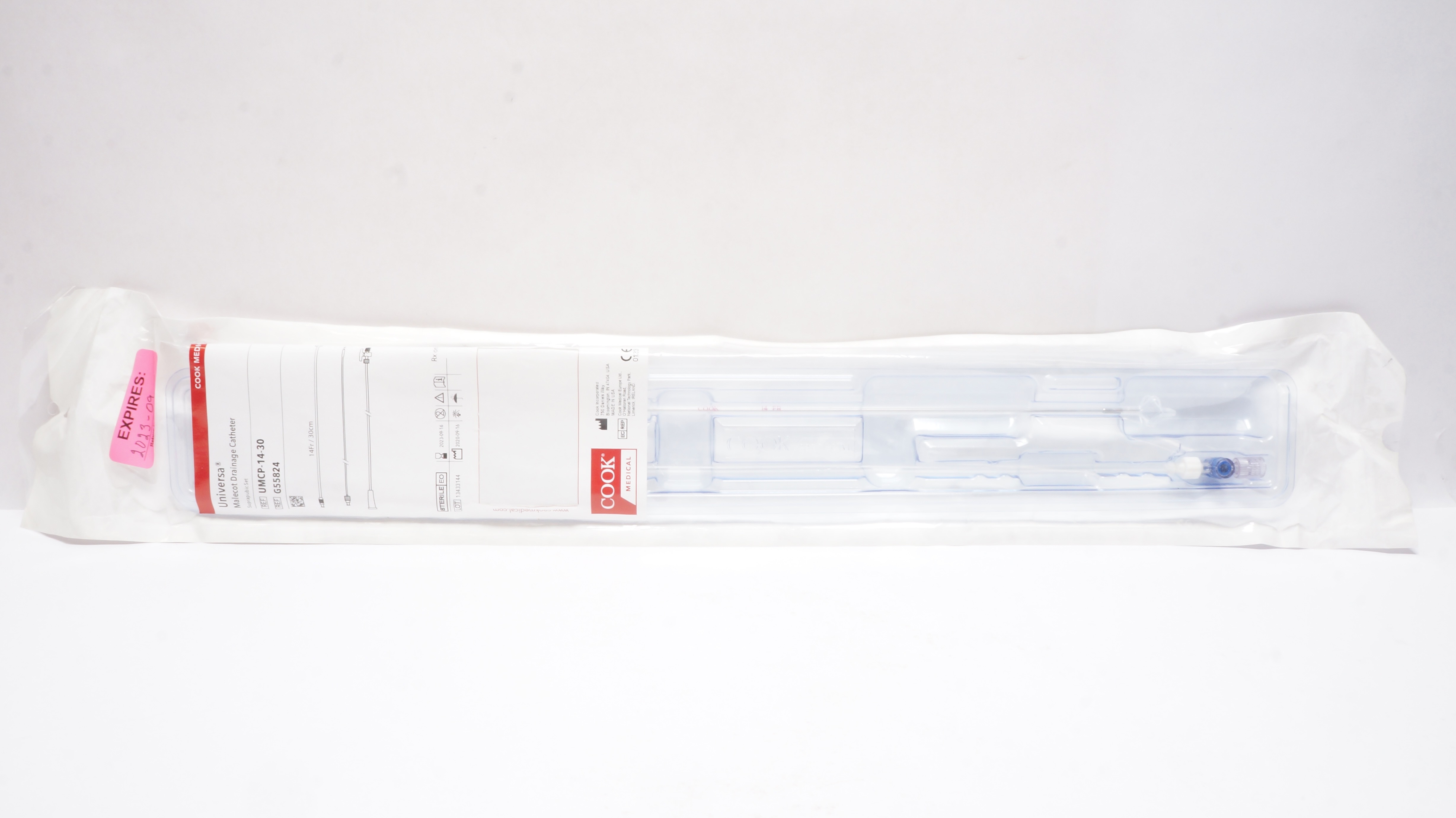 Cook G55824 Universa Malecot Drainage Cath. Suprapubic Set 14Fr x 30cm