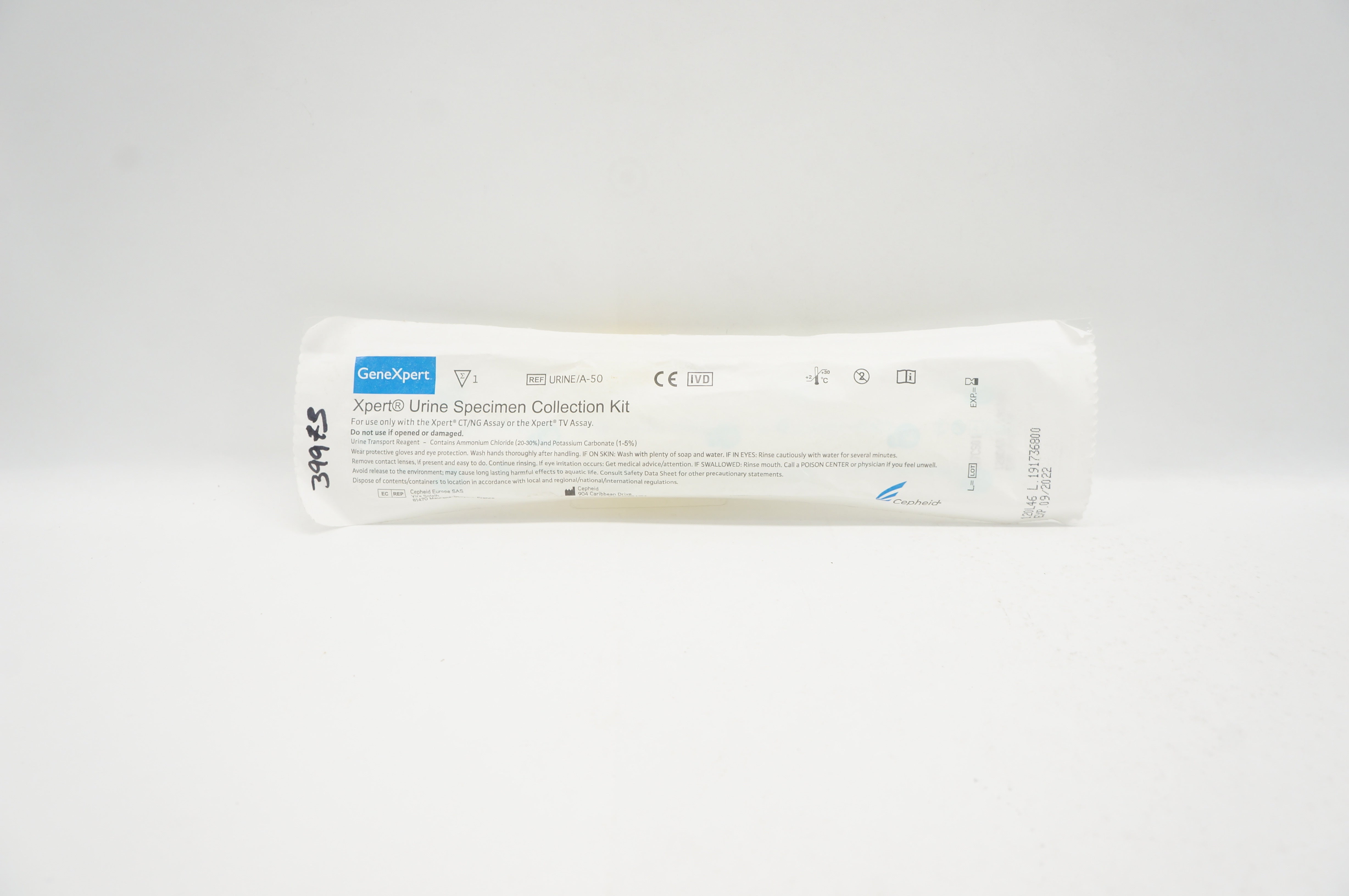 Cerpheid URINE/A-50 Gene Xpert Urine Specimen Collection Kit