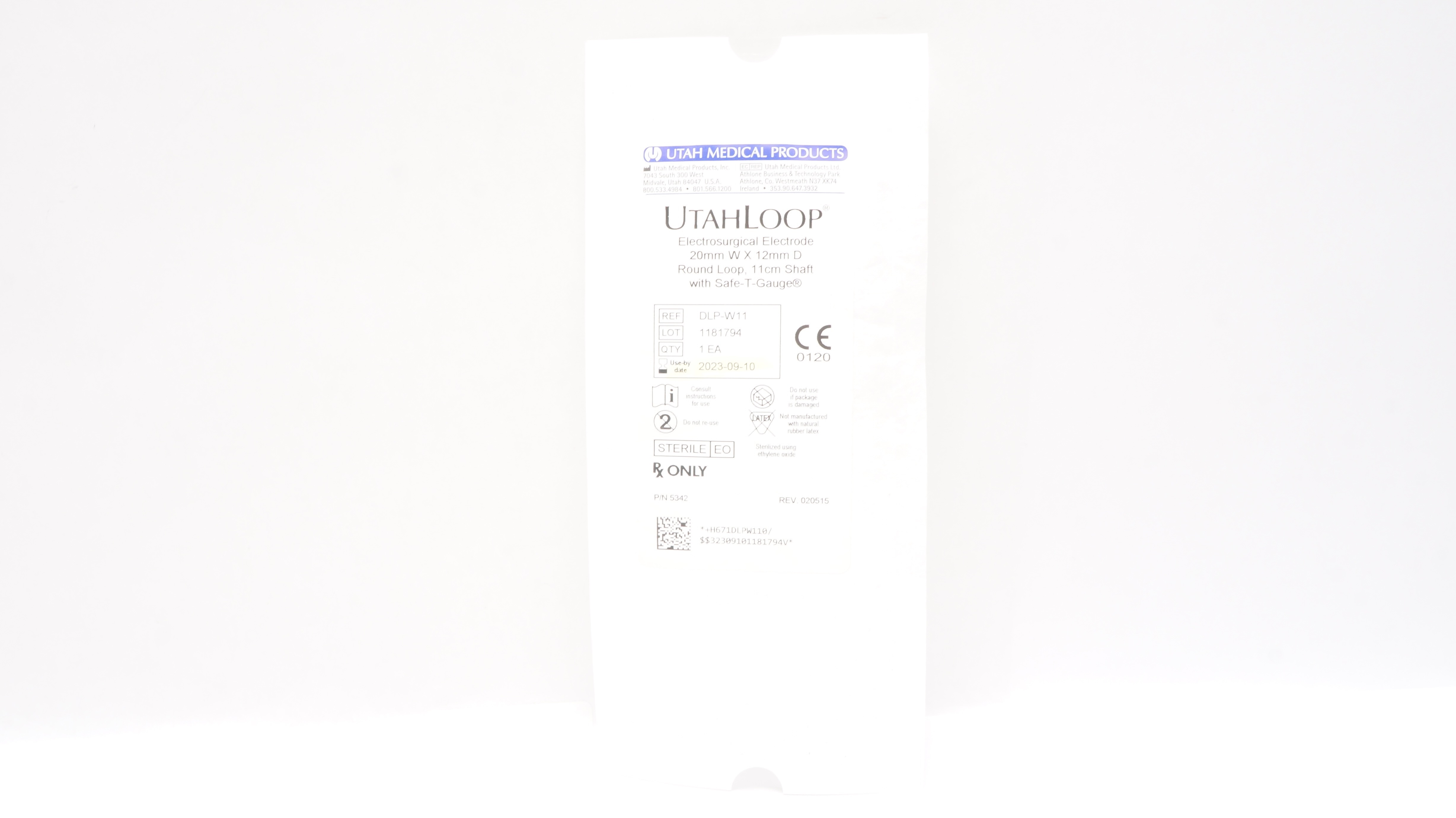 Utah Medical DLP-W11 UtahLoop Electrosurgical 20mm x 12mm