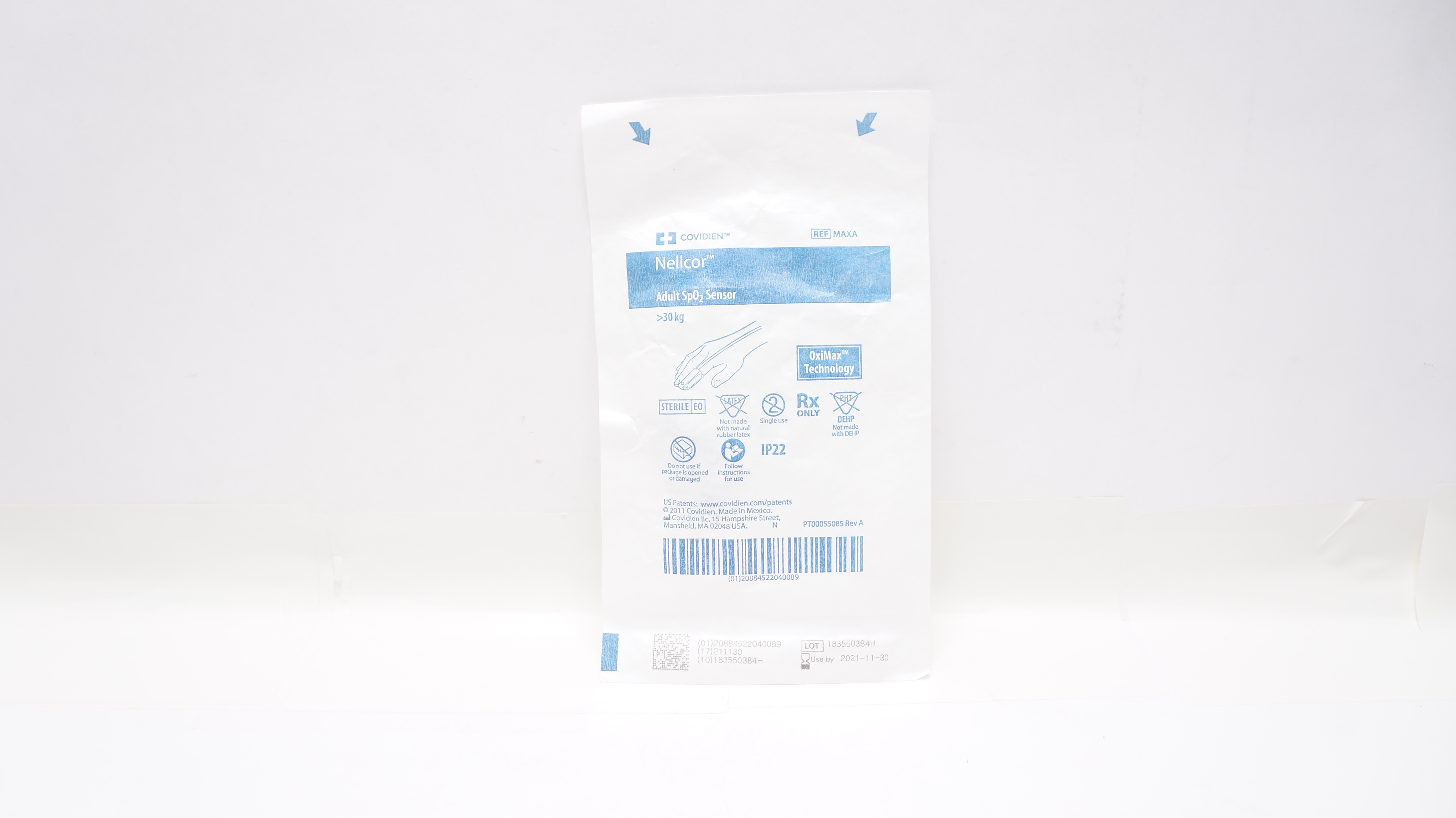 Covidien MAXA Nellcor Adult SpO2 Sensor >30kg, OxiMax Technology (x)