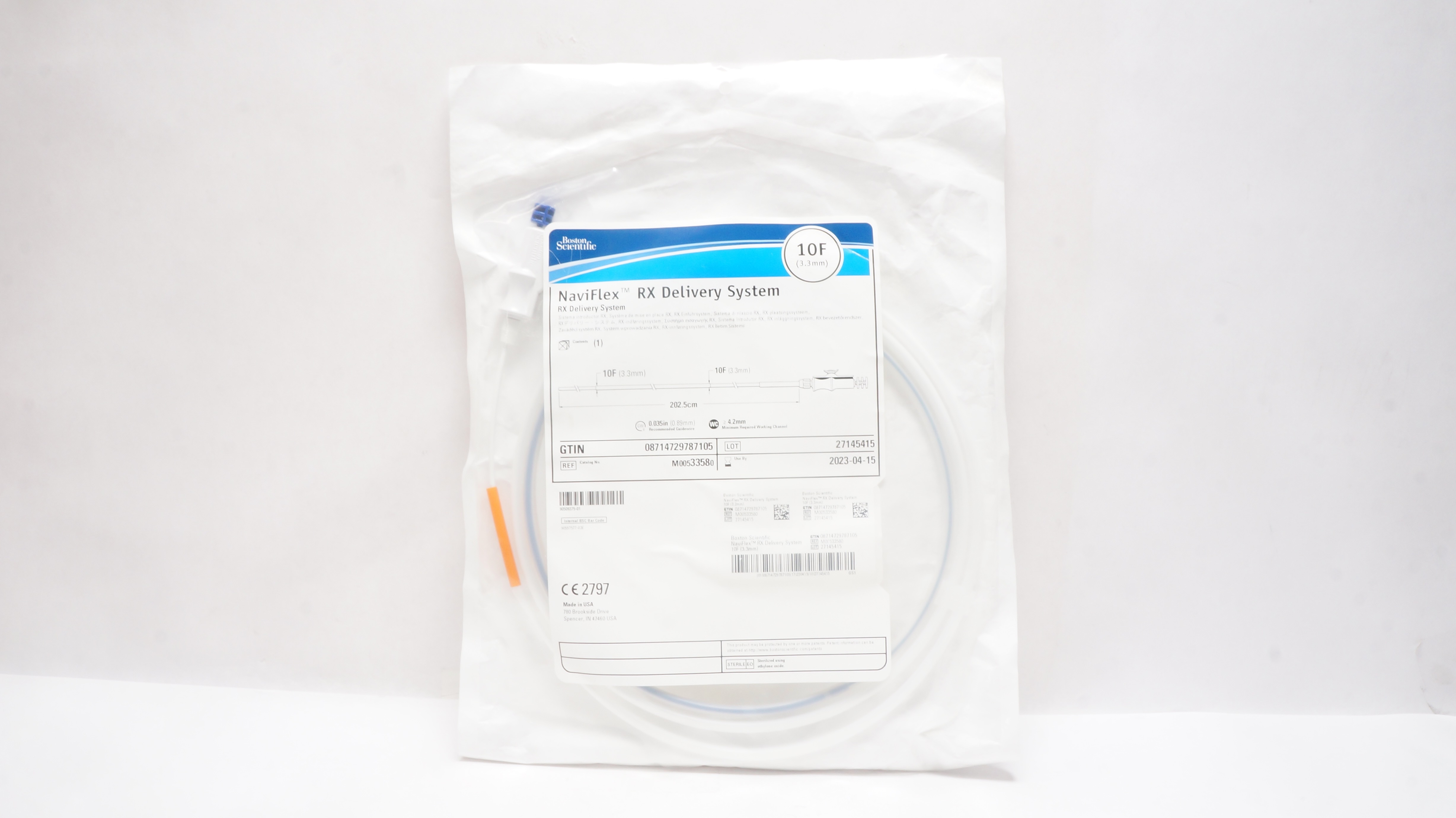 Boston Scientific M00533580 Naviflex Rx Delivery System, 10F x 202.5cm (x)