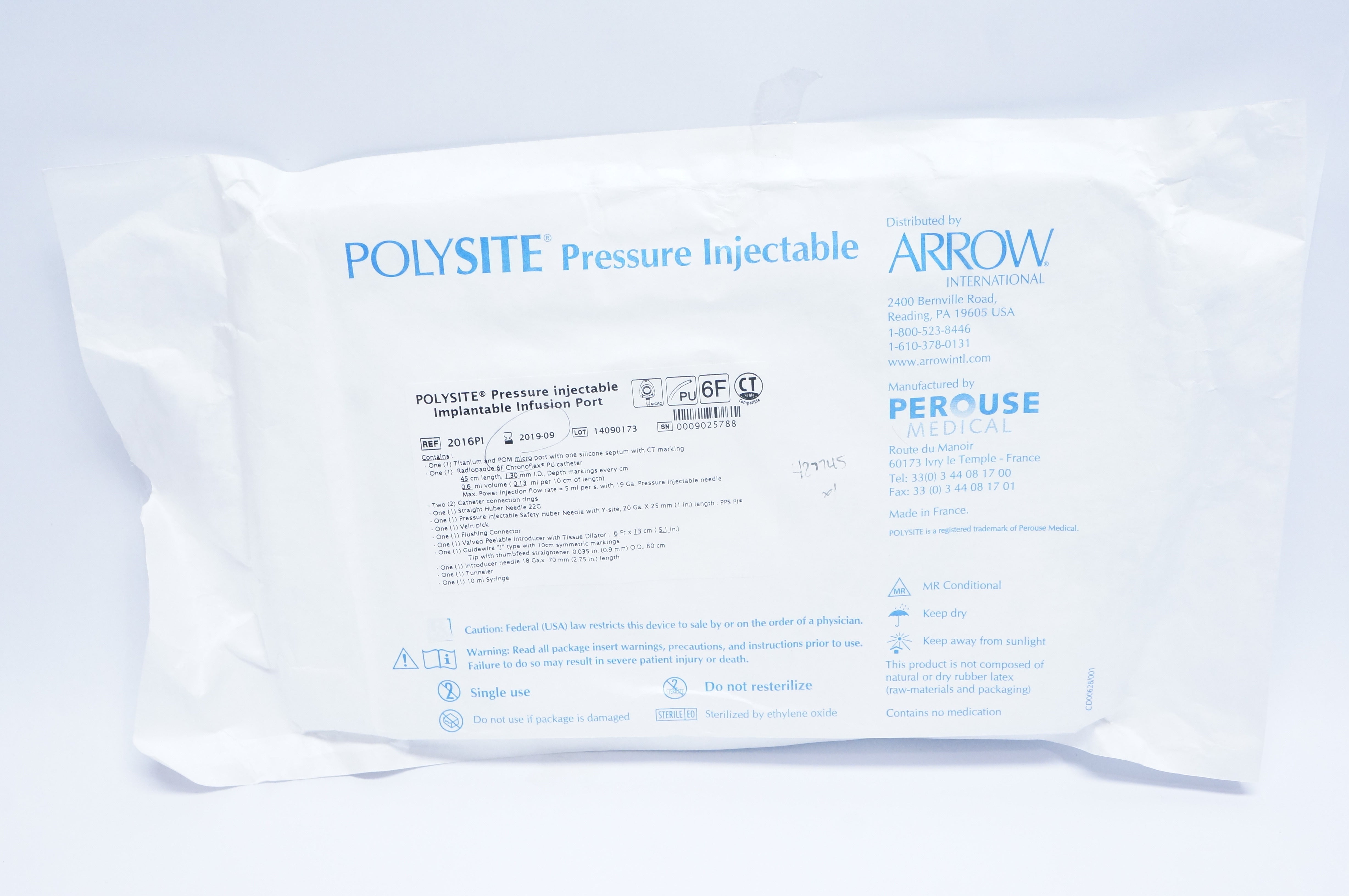 Perouse 2016PI Polysite Pressure Injectable Implantable Infusion Port (x)