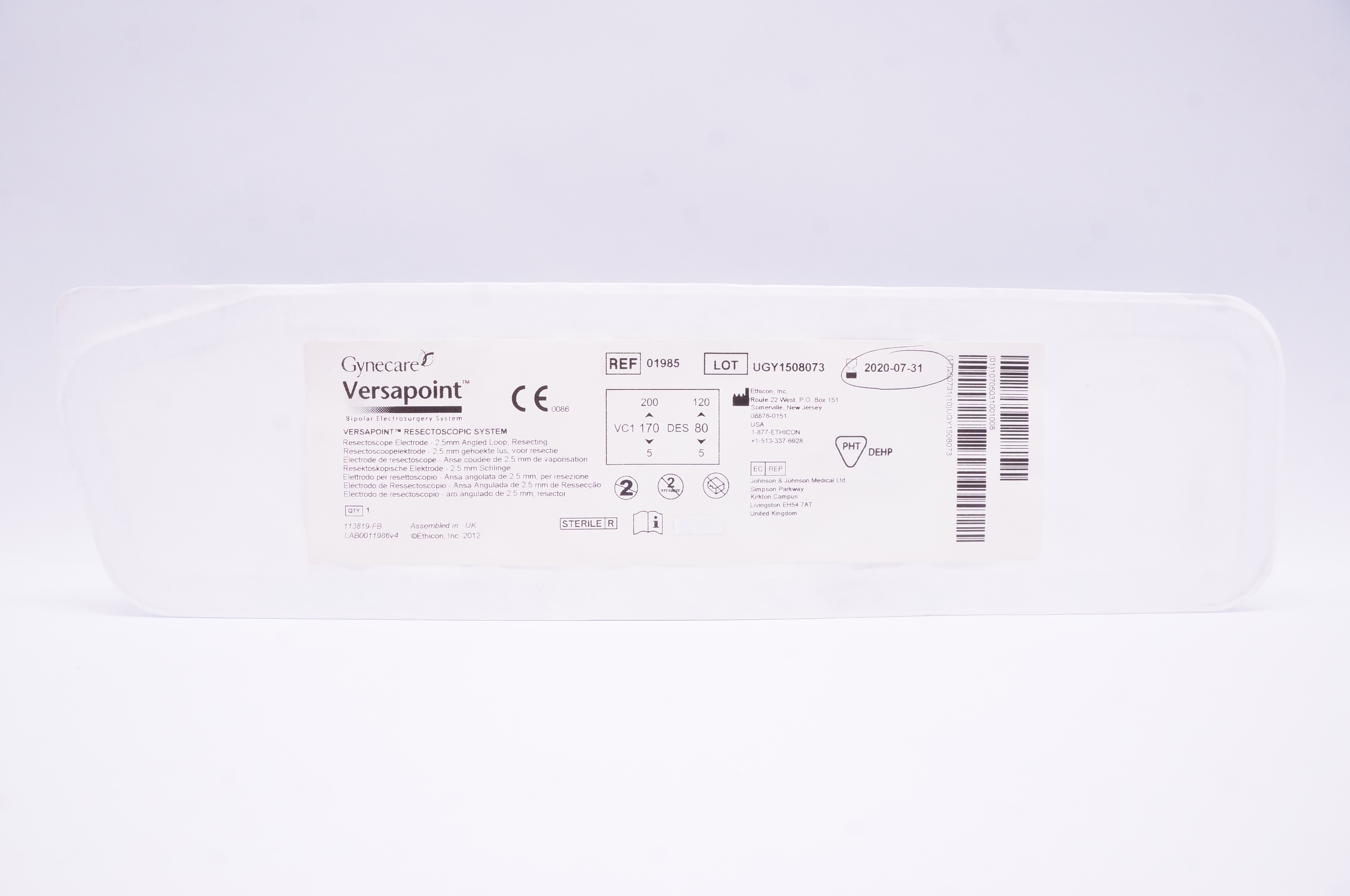 Gynecare 01985 Ethicon Versapoint Resectoscopic System, 2.5mm (x)