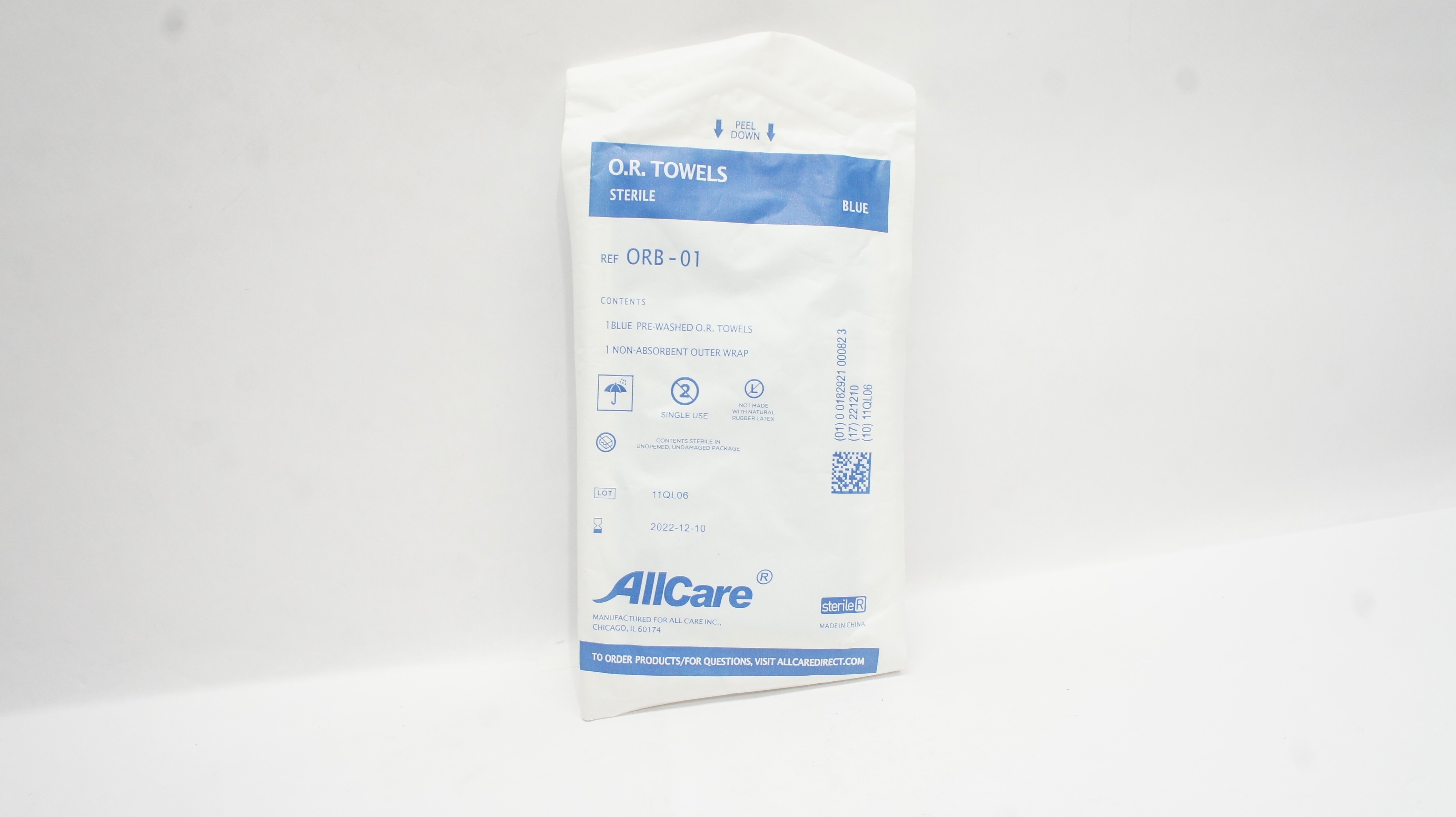 AllCare ORB-01 O.R. Towels, Blue (x)