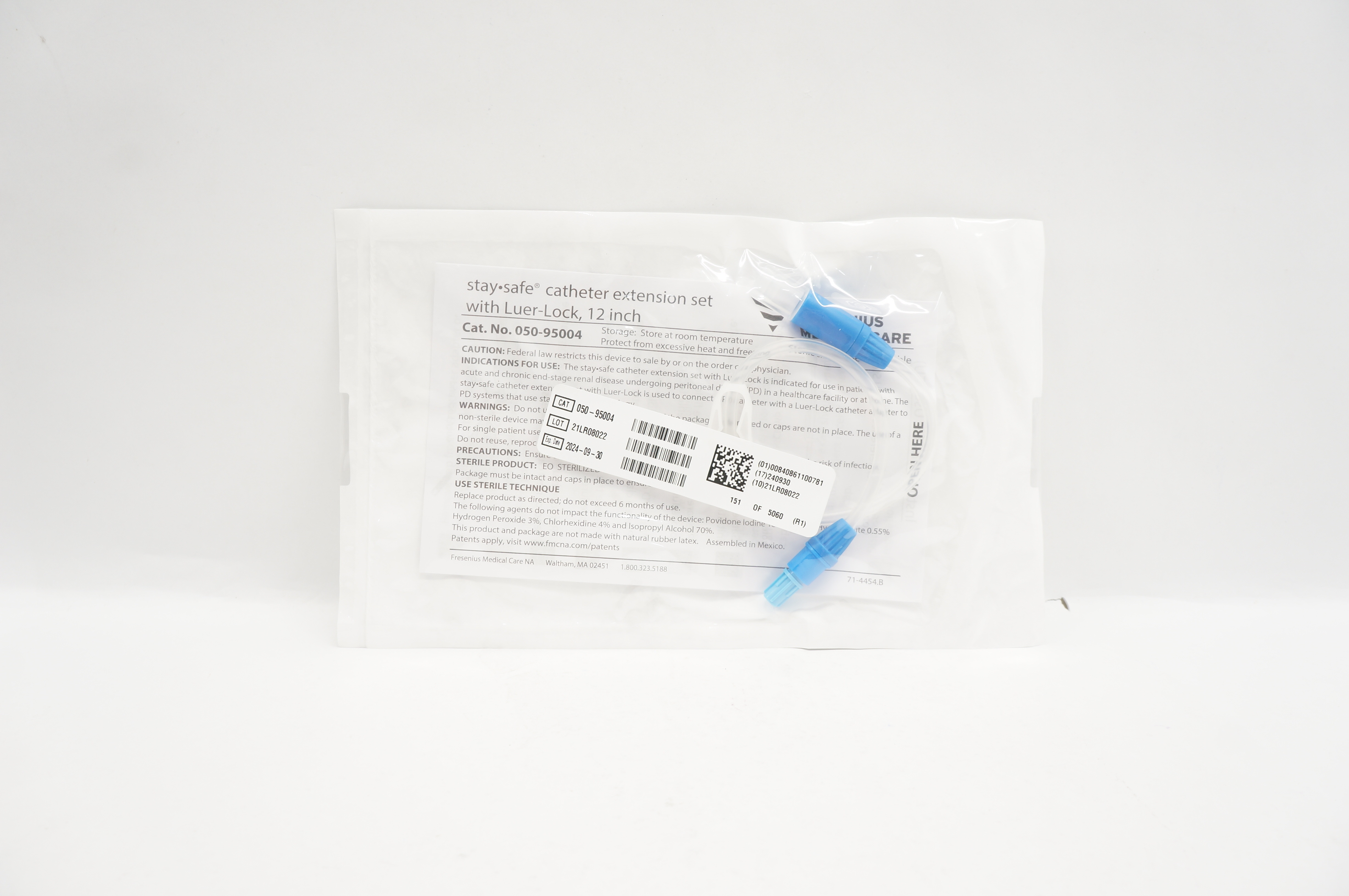 Fresenius Medical 050-95004 StaySafe Extension Set with Luer-Lock 12 inch