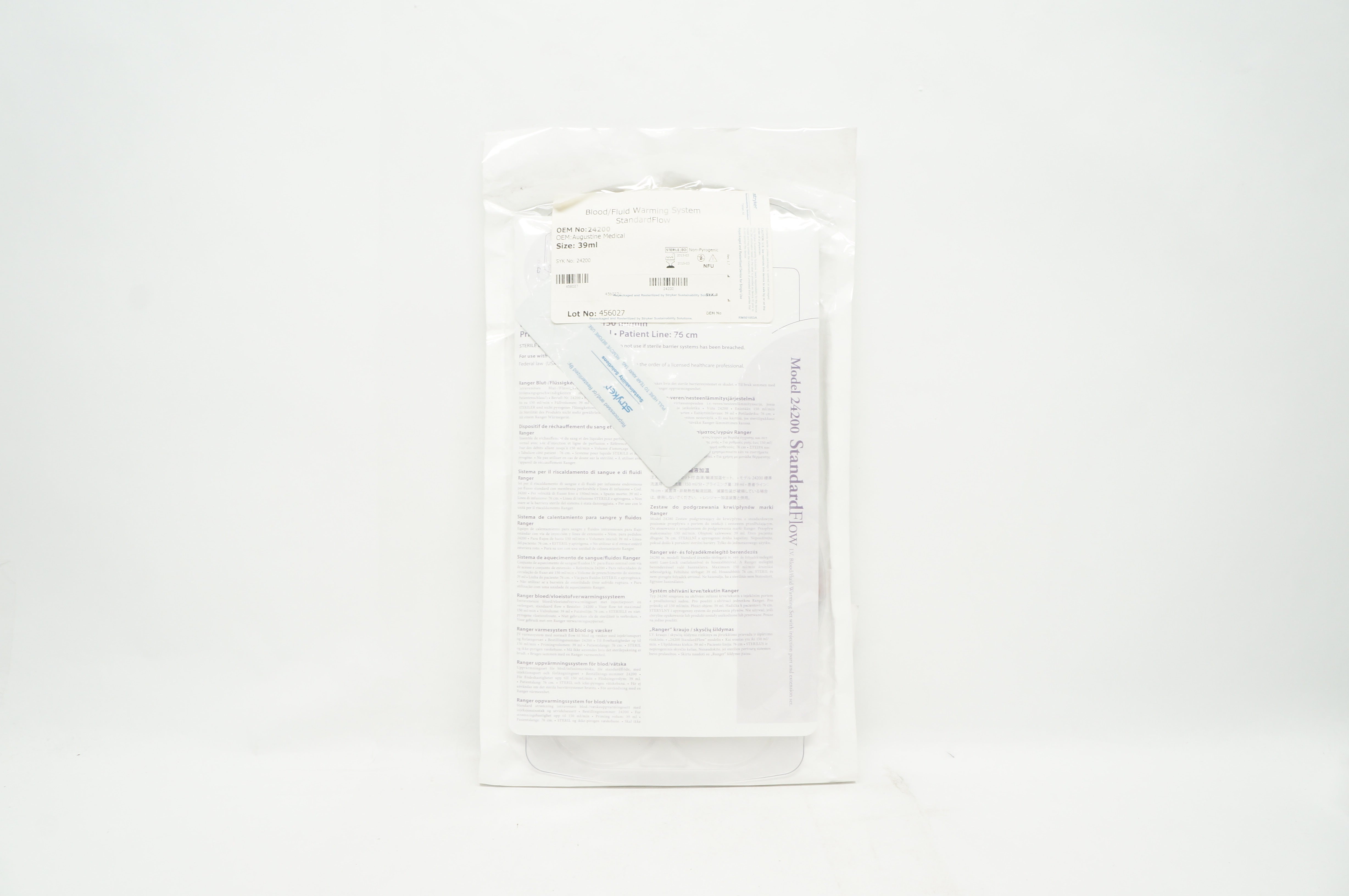 Stryker 24200 Blood/Fluid Warming System StandardFlow 39ml (x)