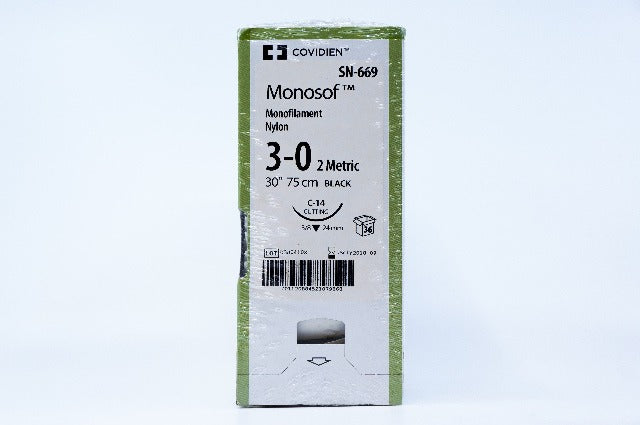 Covidien SN-669 3-0 Monosof, C-14, 3/8 24mm, 30inch ~ Pack of 36 (x)