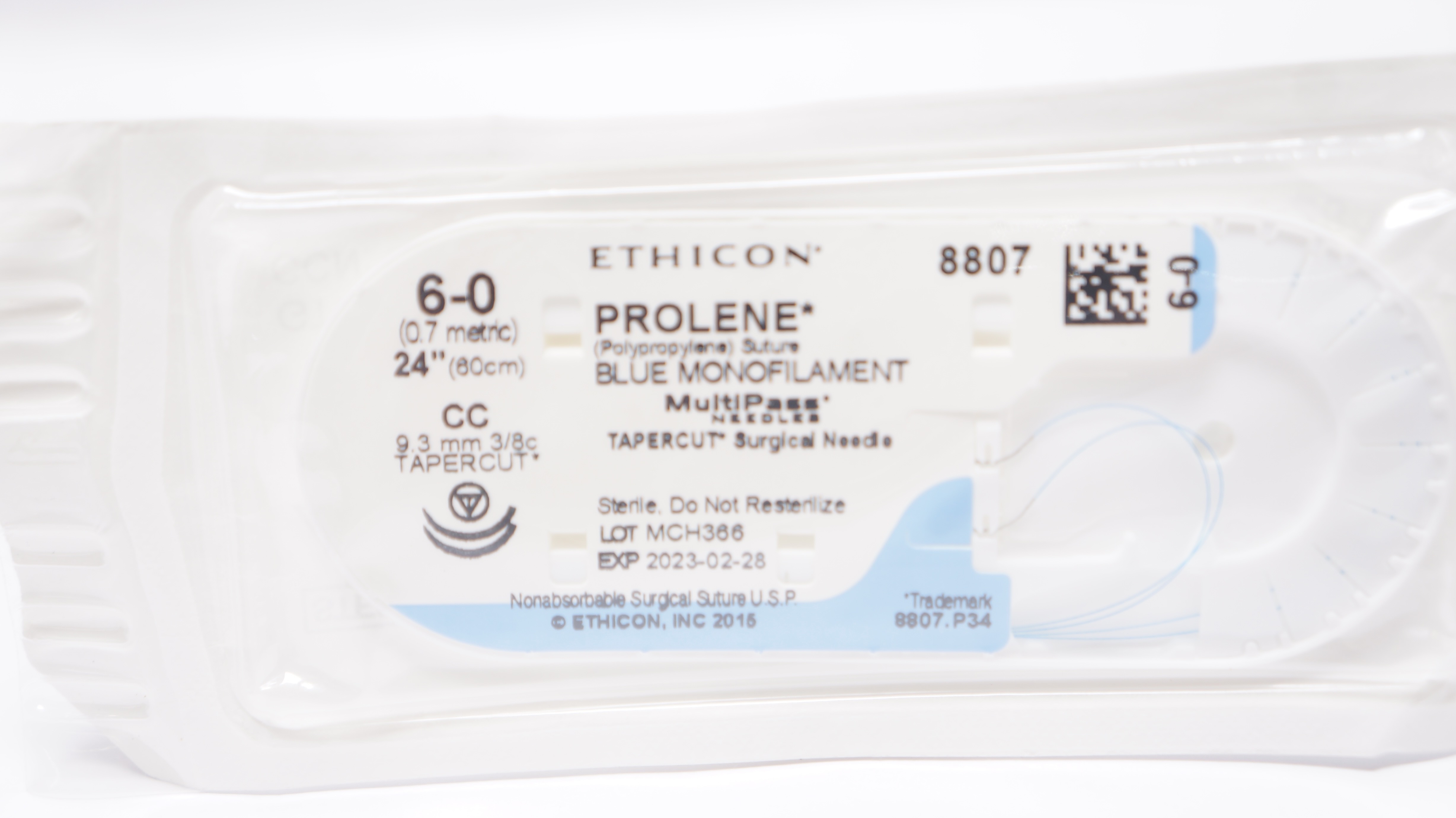 Ethicon 8807 PROLENE Polypropylene Stre CC 9.3mm 3/8c Tapercut, 24inch (x)