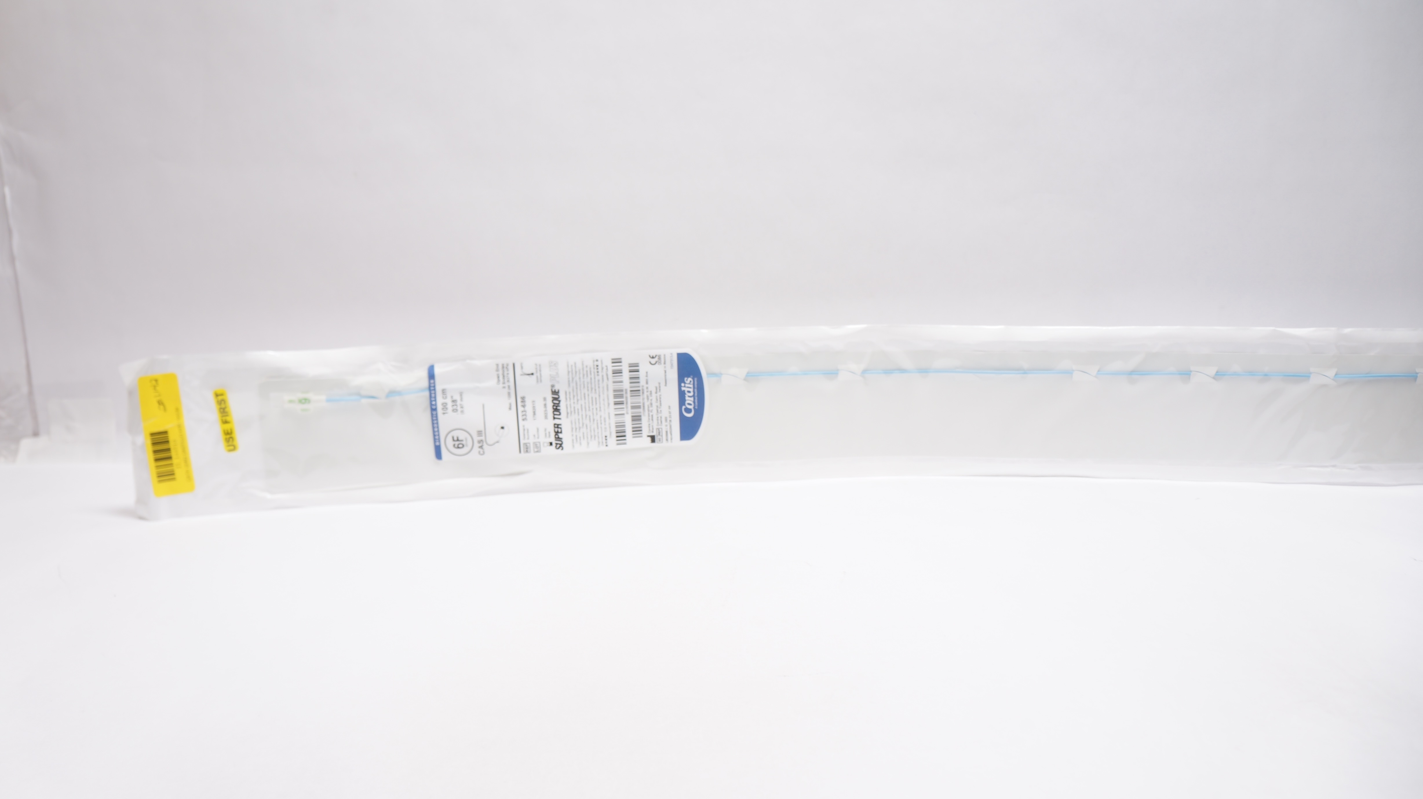 Cordis 533-686 Super TOrque Diagnostic Cath. 6F 100cm x 038In CAS III (x)