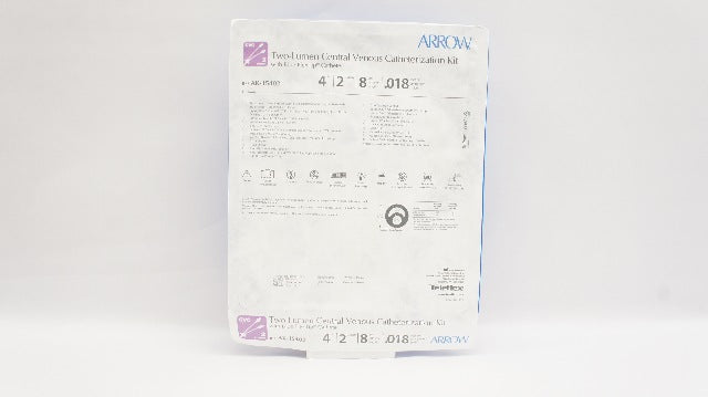 Arrow AK-15402 Two-Lumen Central Venous Catheterization Kit 4Fr. x 8cm (x)