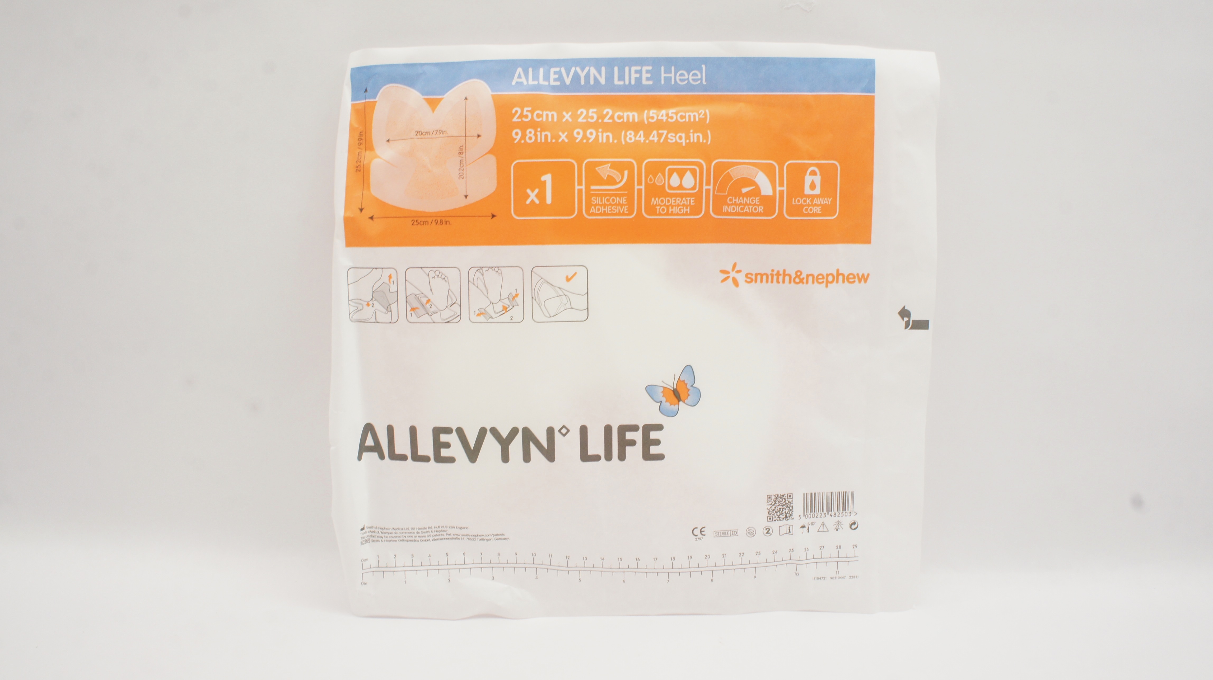 Smith&Nephew 66801304 Allevyn Life Heel Dressing 9.8inch x 9.9inch