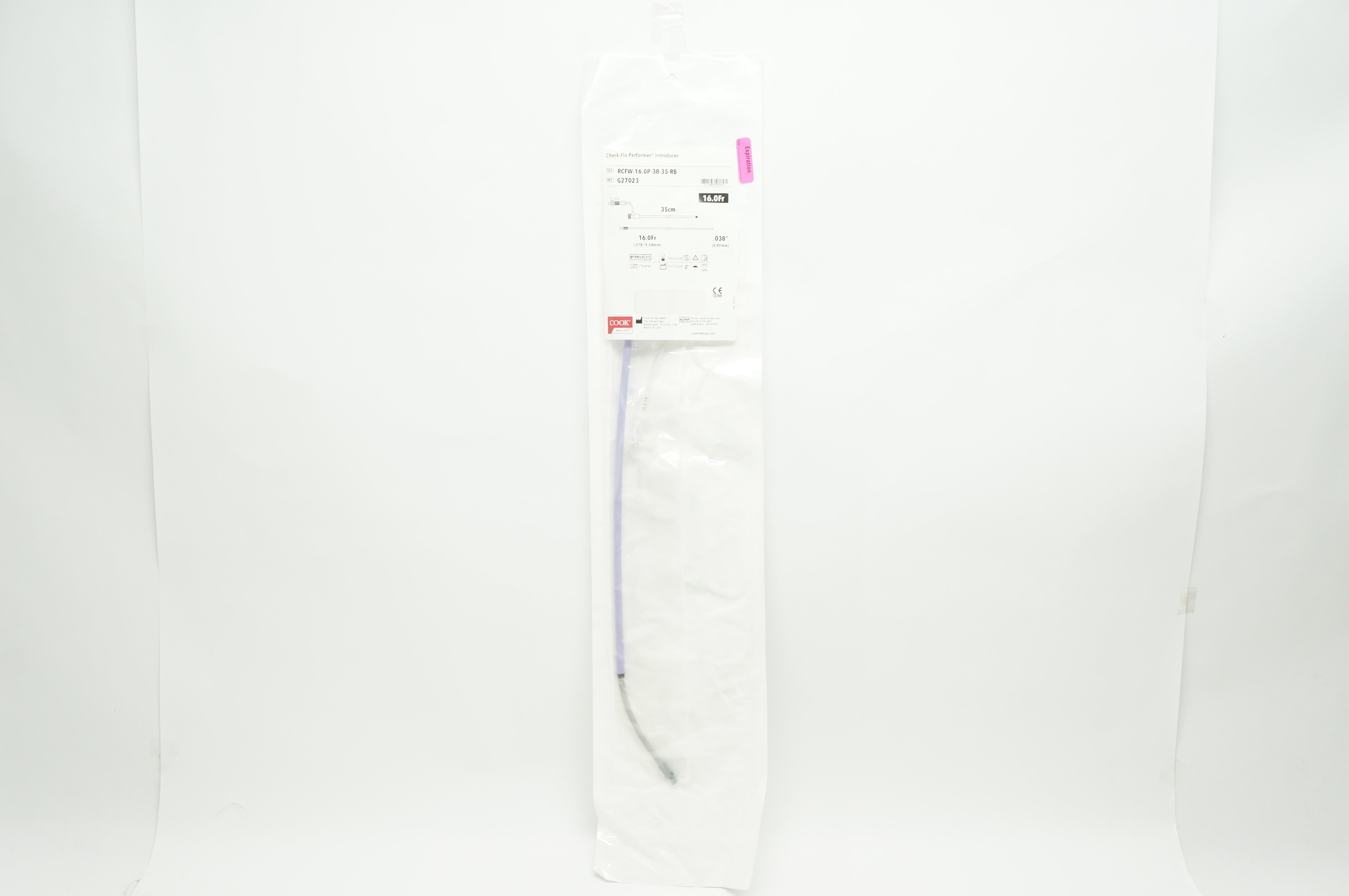 Cook Medical G27023 Check-Flo Performer Introducer 16.0Fr (x)