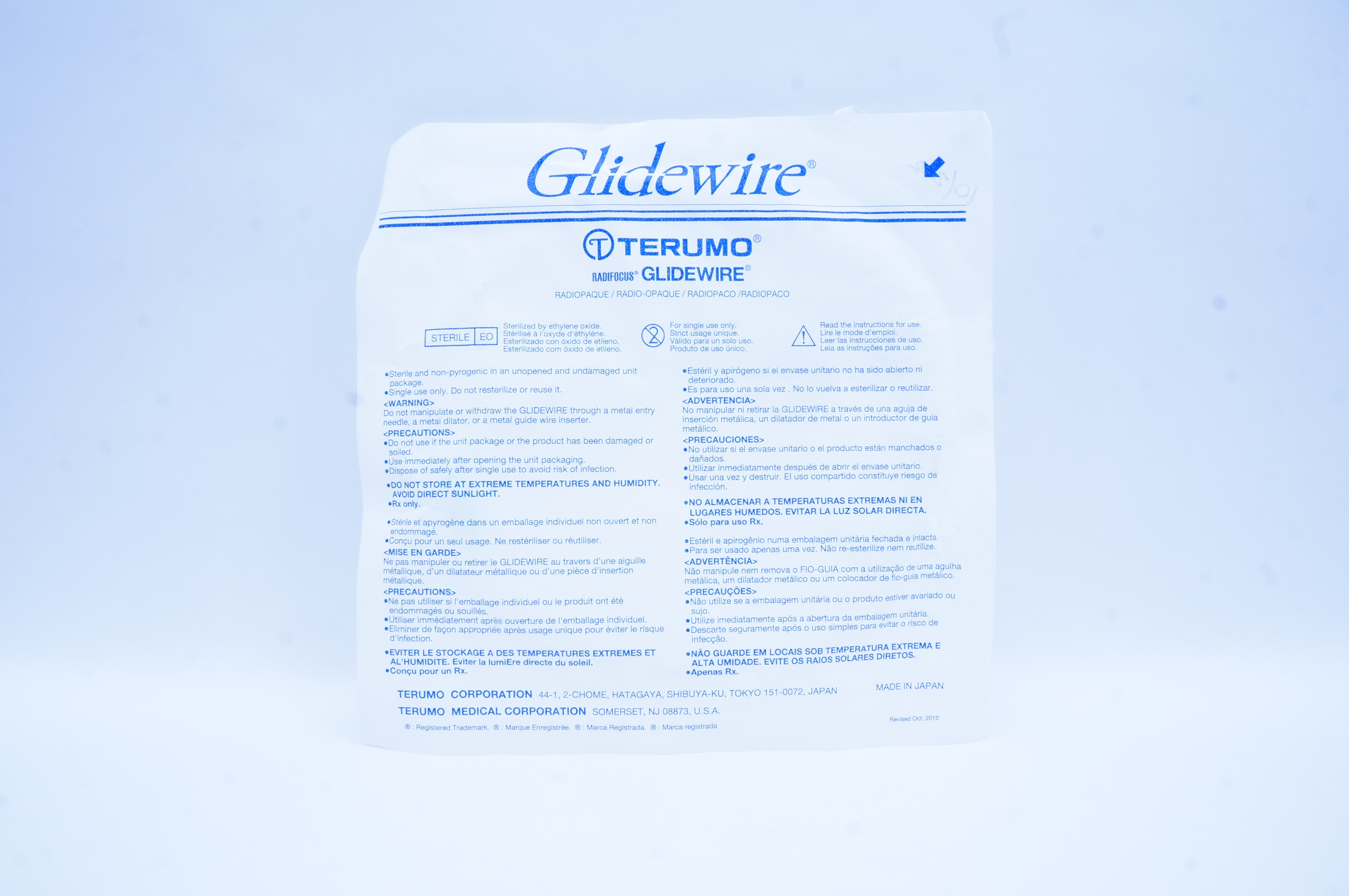 Terumo GA18153A Radifocus Glidewire Guide Wire, Angled 0.018inch x 150 x 3cm (x)