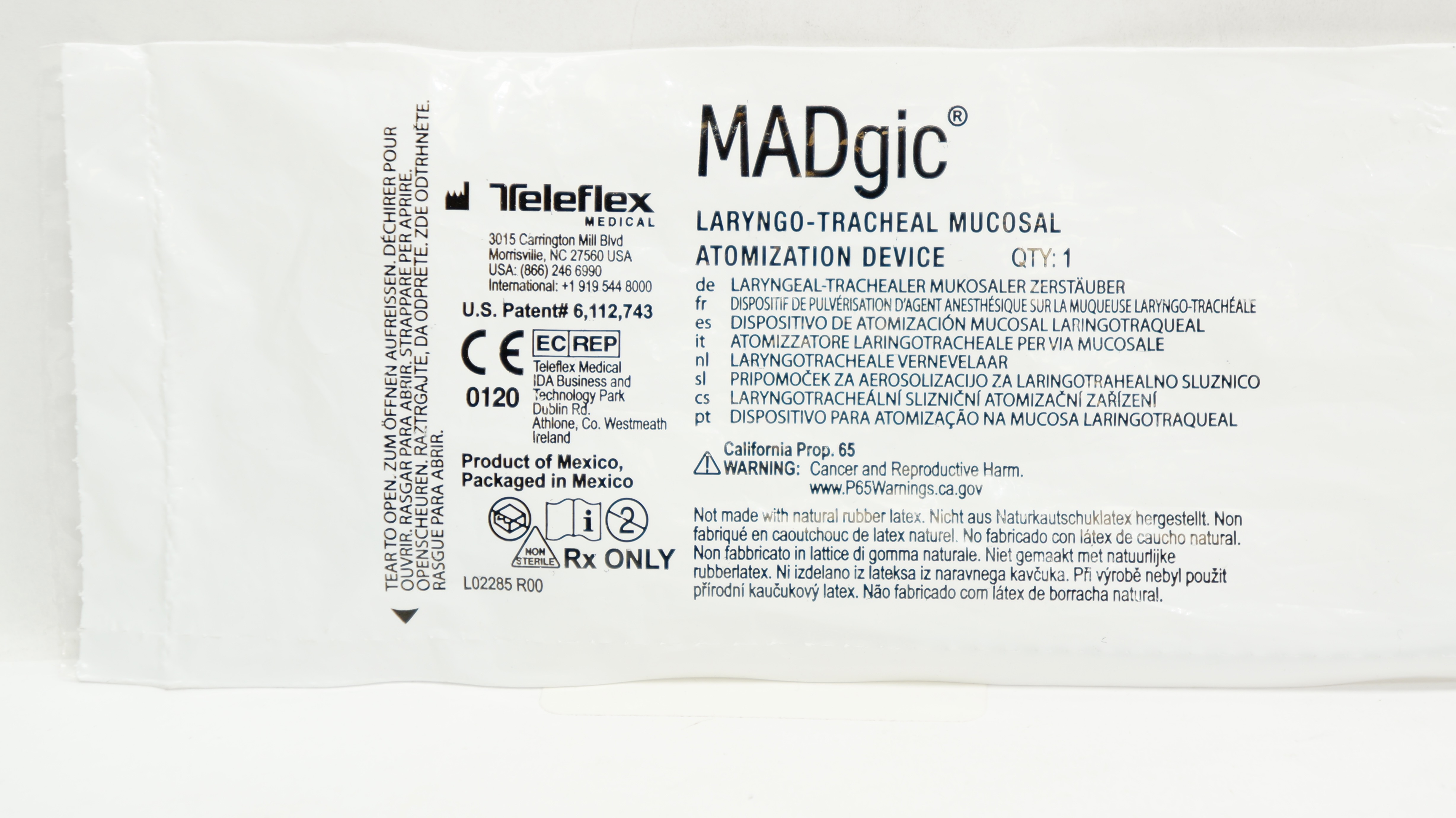 Teleflex MAD700 LMA MADgic Laryngo-Tracheal Mucosal Atomization Device