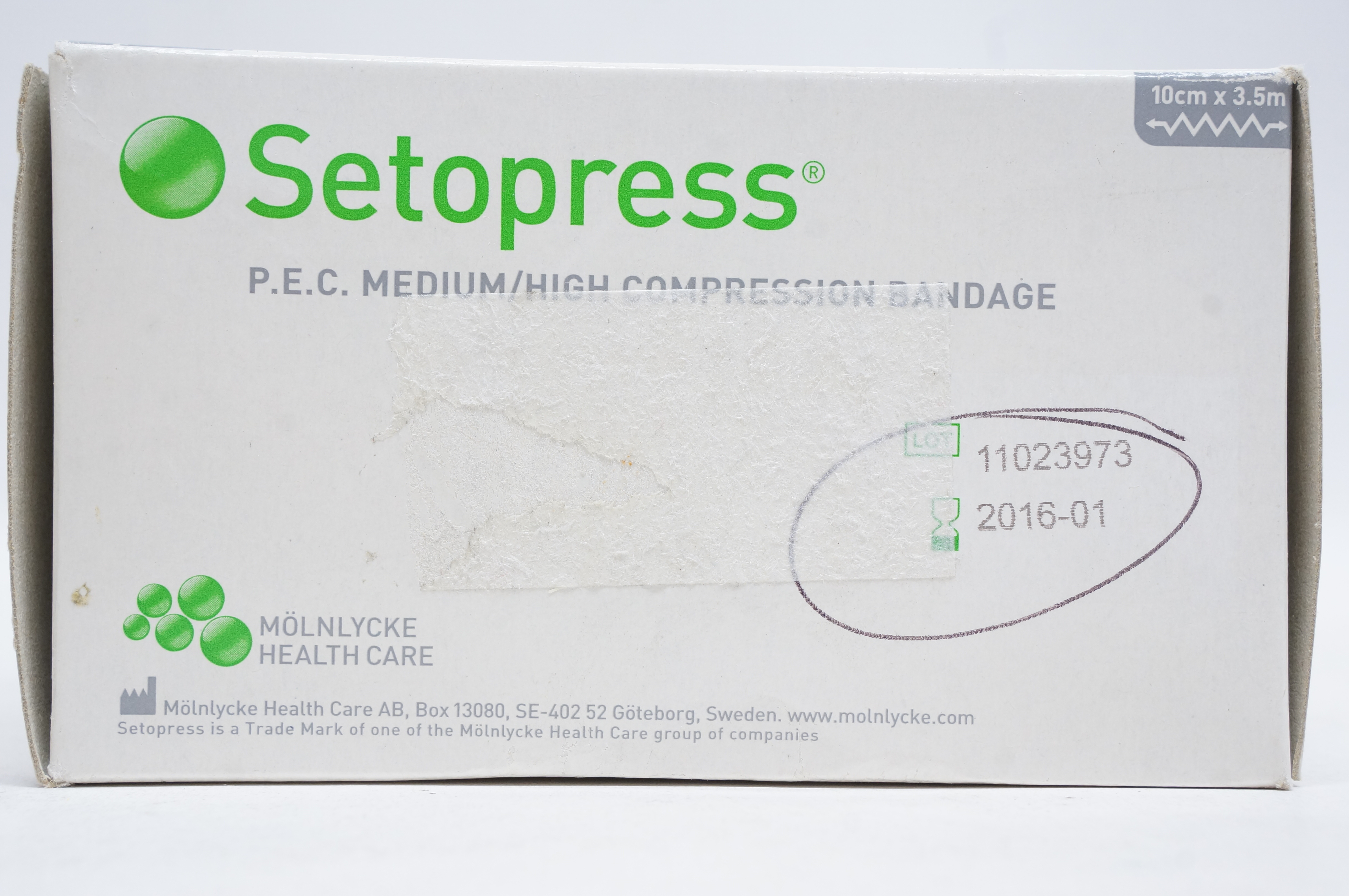 Molnlycke Health Care 3505 Setopress Medium/High Compression Bandage 10cmx3.5mm