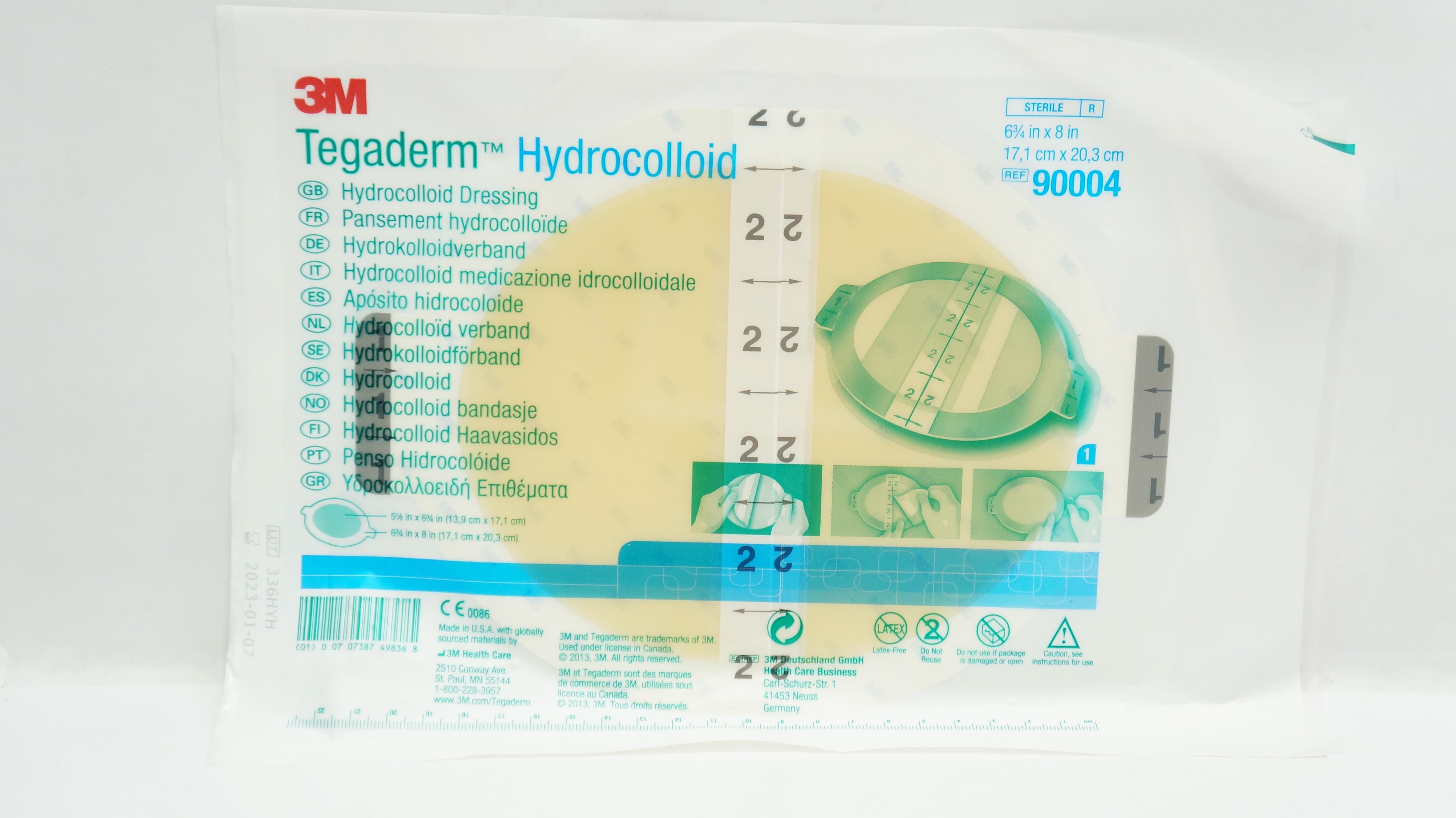 3M 90004 Tegaderm Hydrocolloid Dressing 6-3/4inch x 8inch (x)