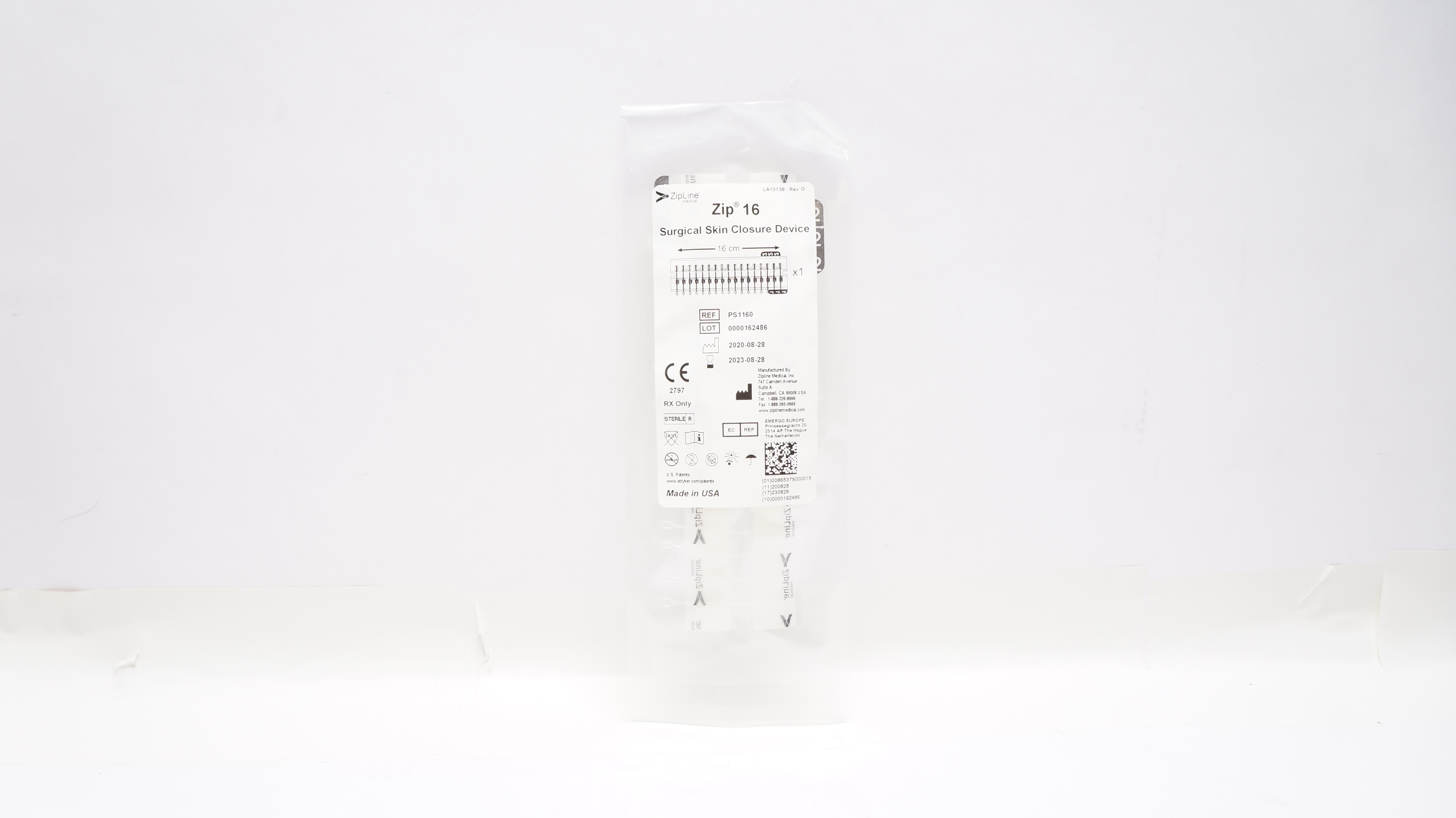 ZipLine PS1160 Zip 16 Surgical Skin Closure Device 16cm (x)