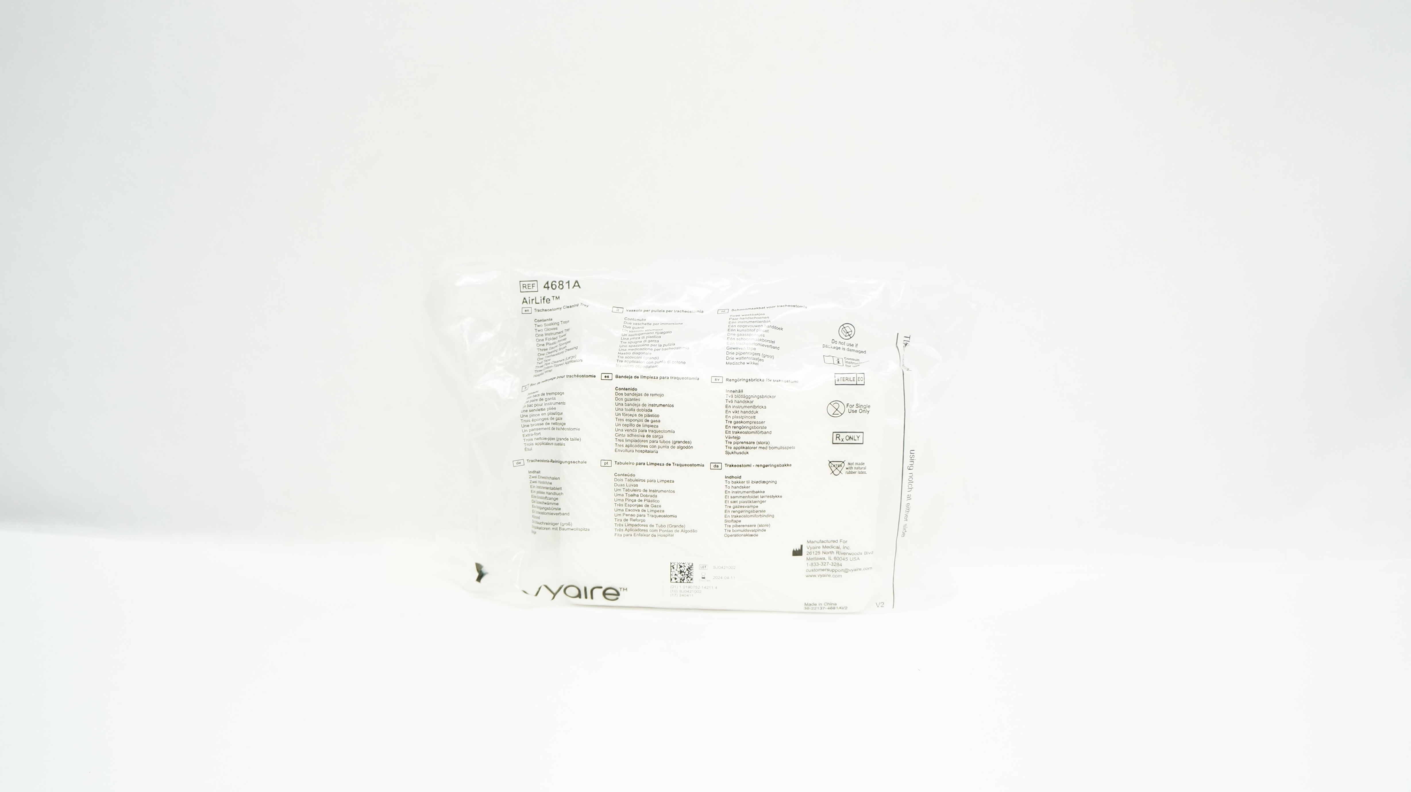 Vyaire 4681A AirLife Tracheostomy Cleaning Tray