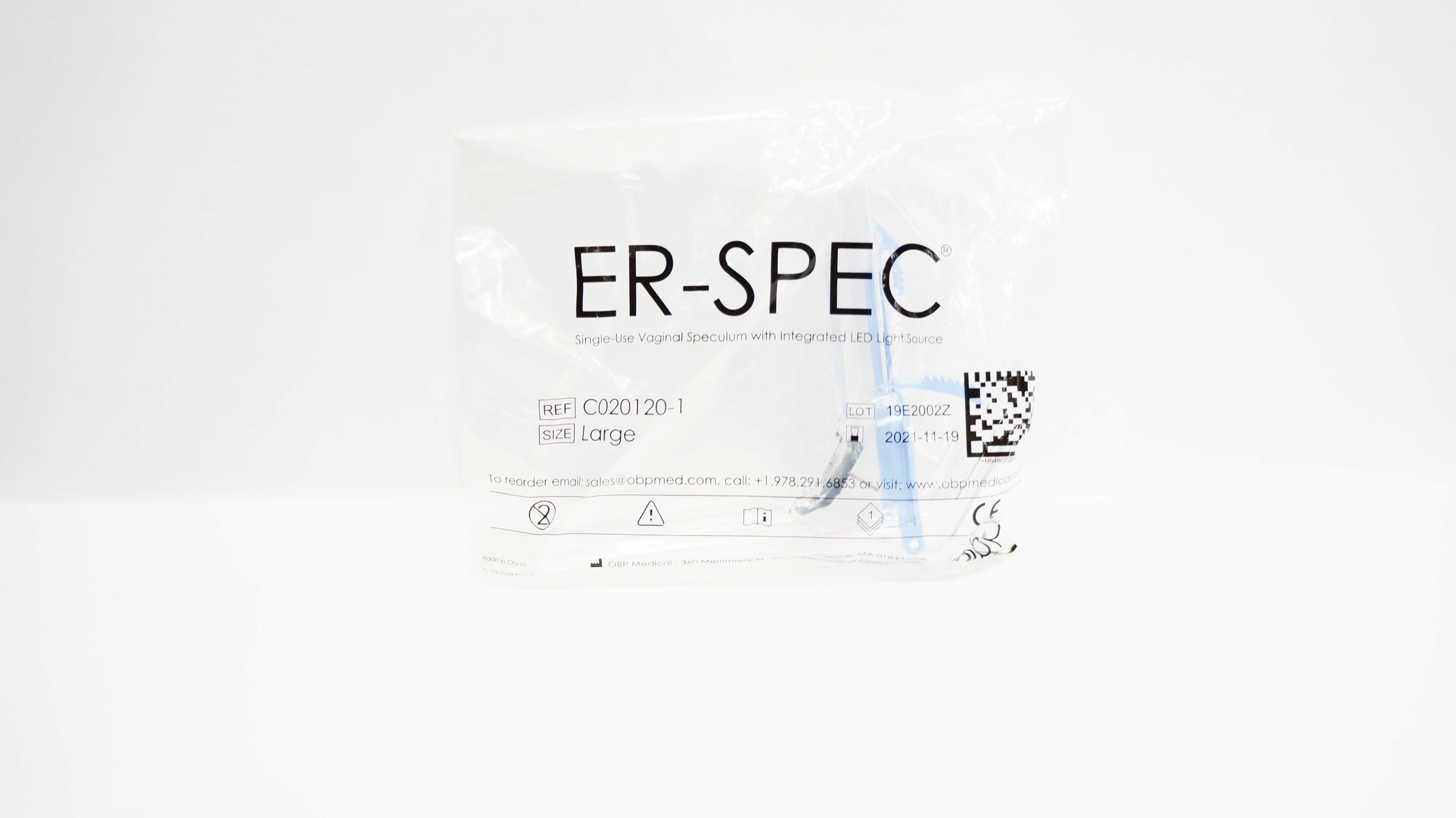 OBP Medical C020120-1 Er-Spec Vaginal Speculum w/Integrated LED Light Source (x)